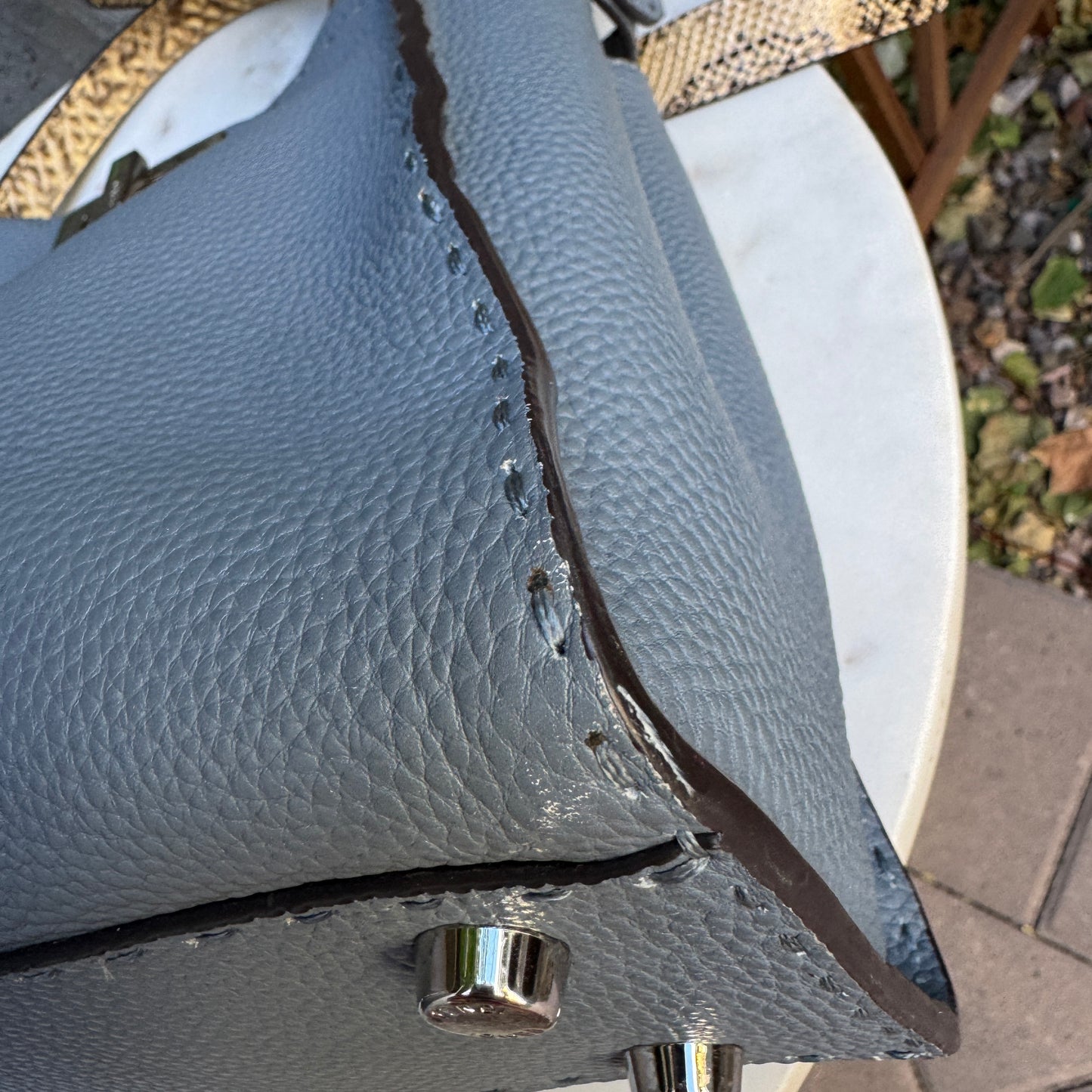 Fendi Cuoio Romano Selleria Leather Python Peekaboo Bag