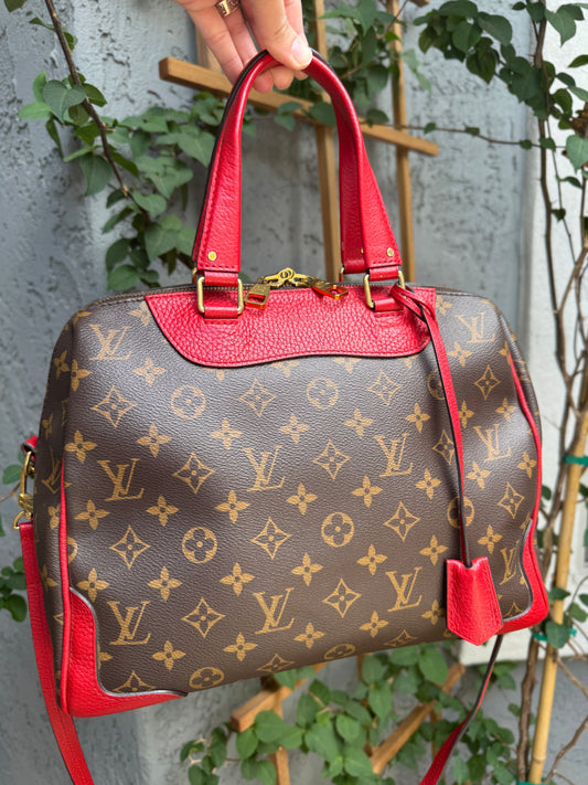 Louis Vuitton Leather and Monogram Canvas Retiro NM