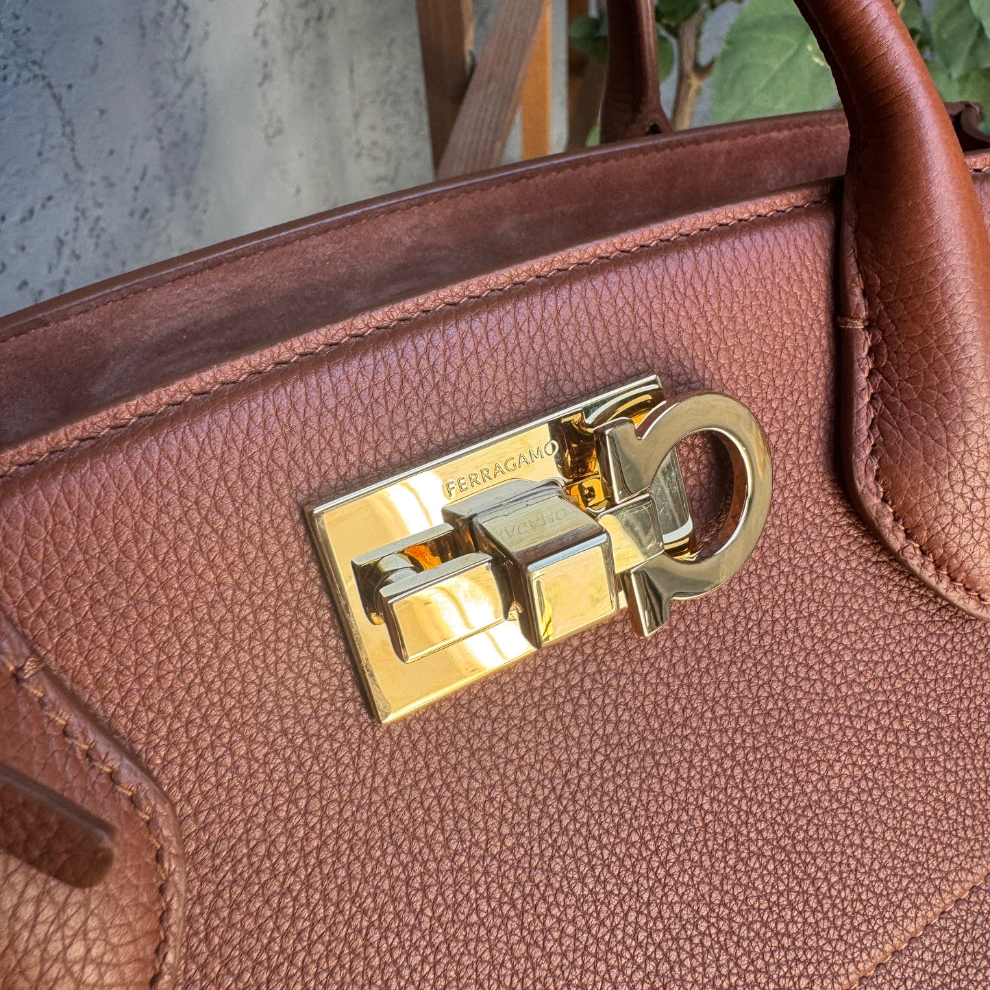 Salvatore Ferragamo Studio Soft Leather Top Handle Bag