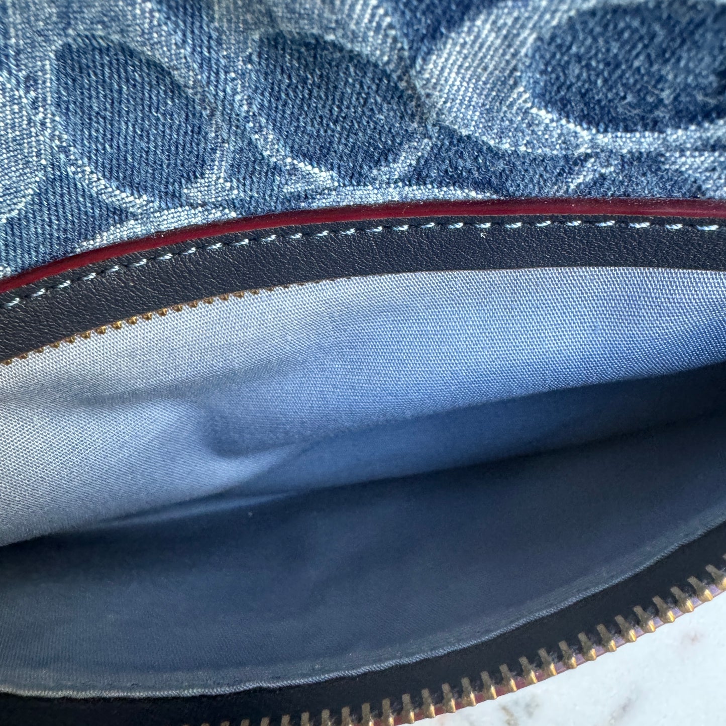 Coach Canvas Denim Monogram Soft Tabby Crossbody