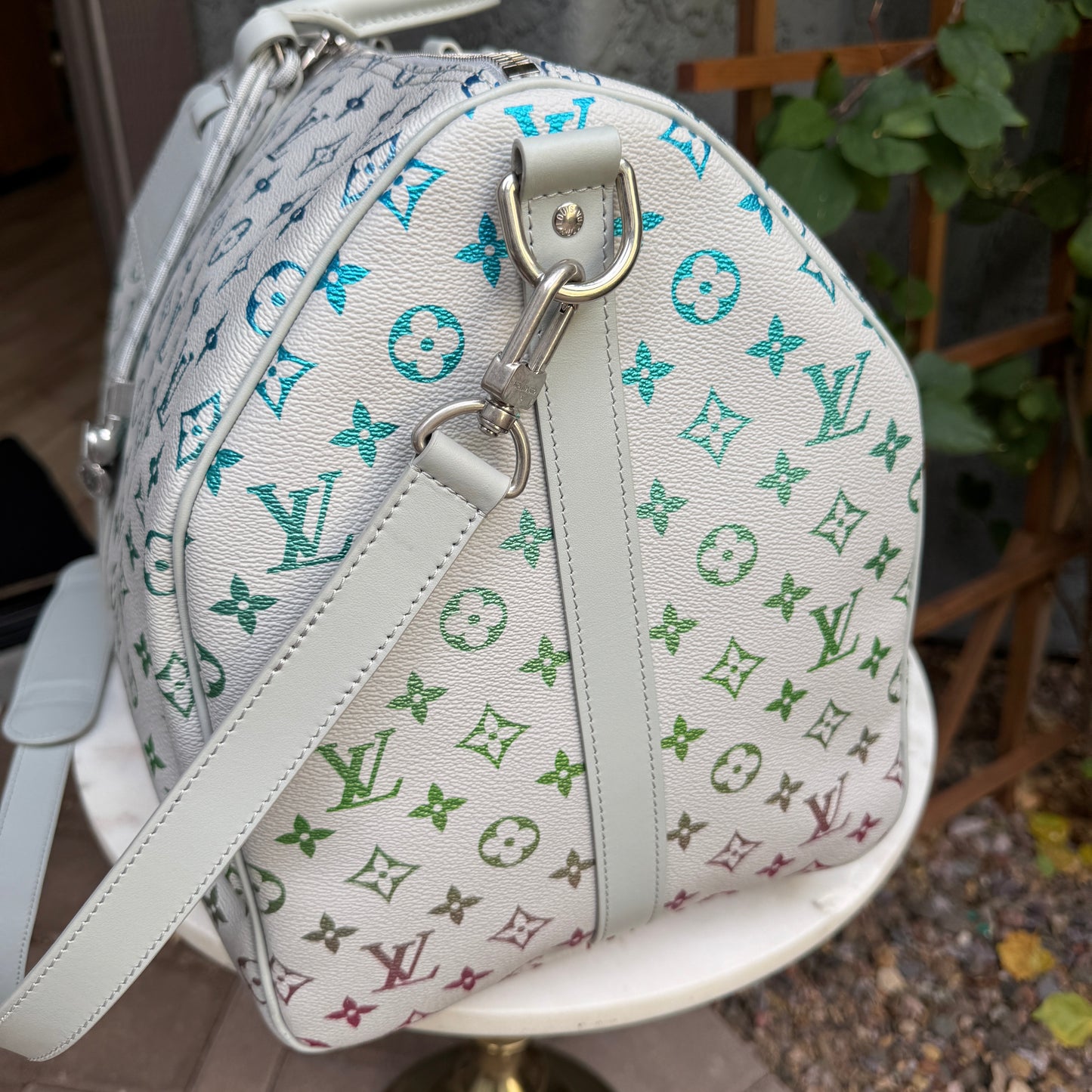 Louis Vuitton Multicolor Iridescent Monogram Keepall Bandoulière 55