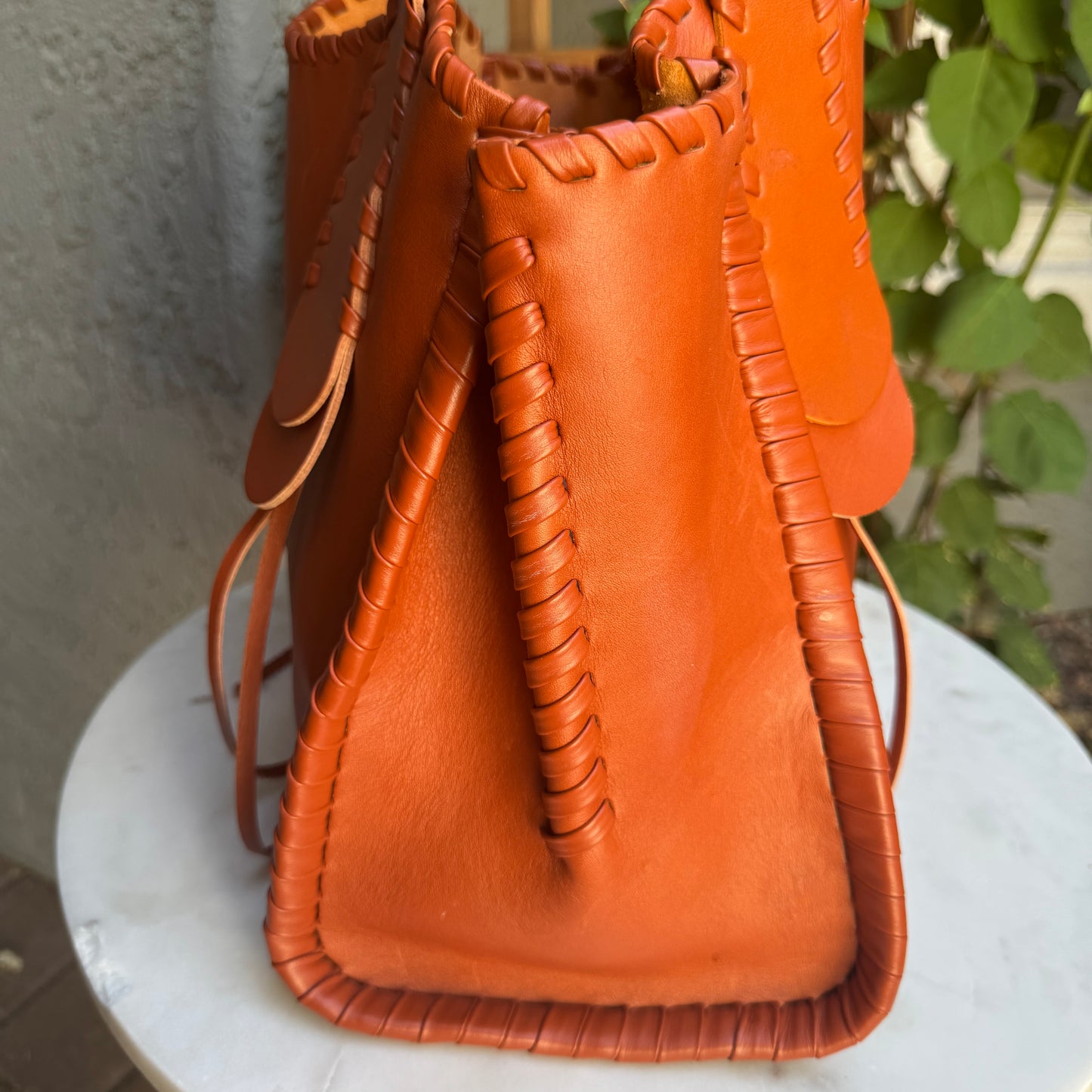 Chloé Mony Whipstitch Leather Medium Tote