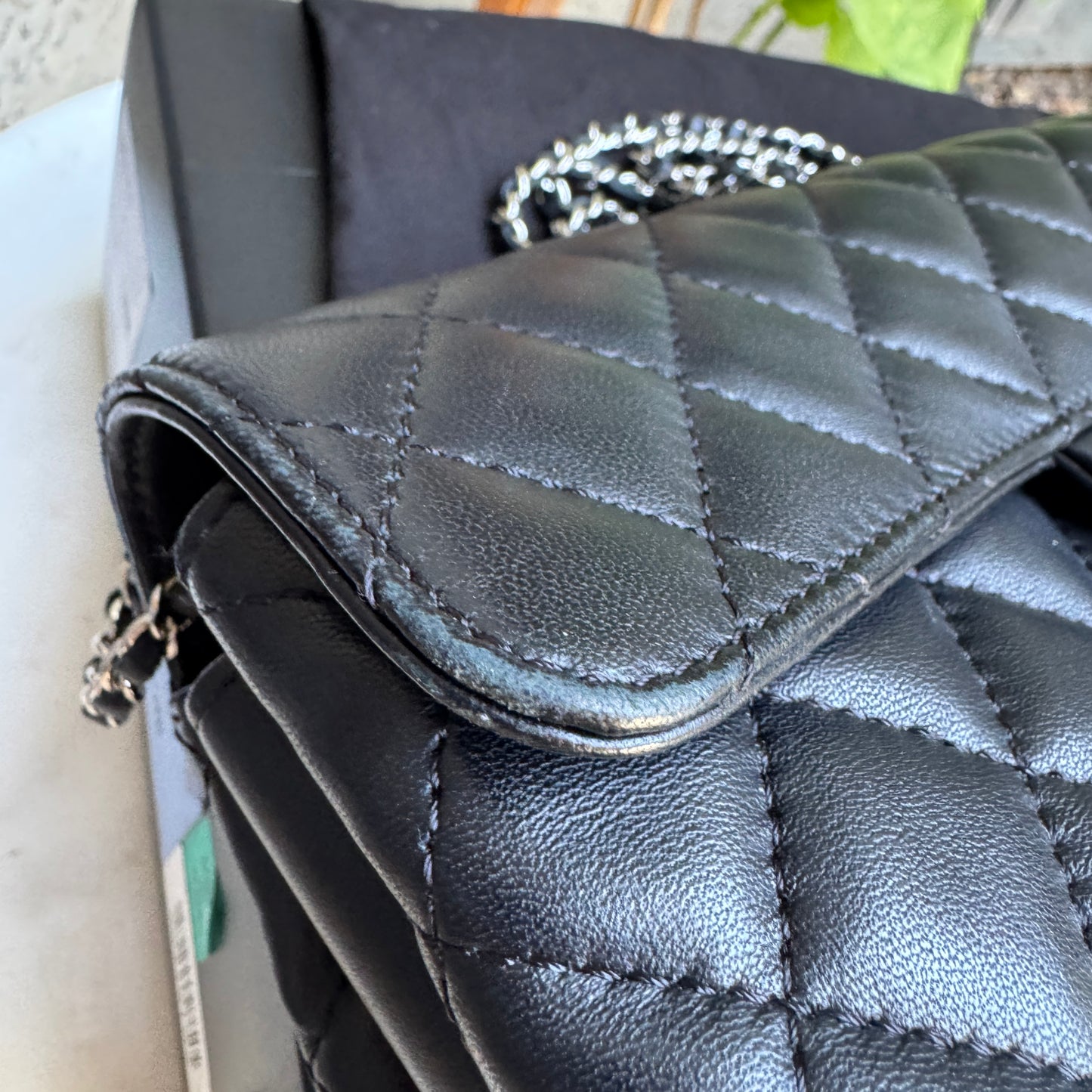 Chanel East West Single Flap Crossbody Bag