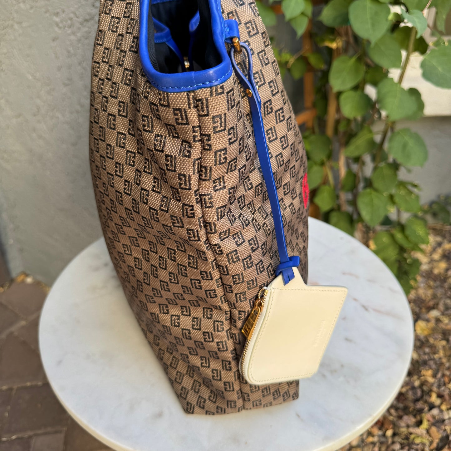 Balmain Monogram Grocery Bag Shopping Tote