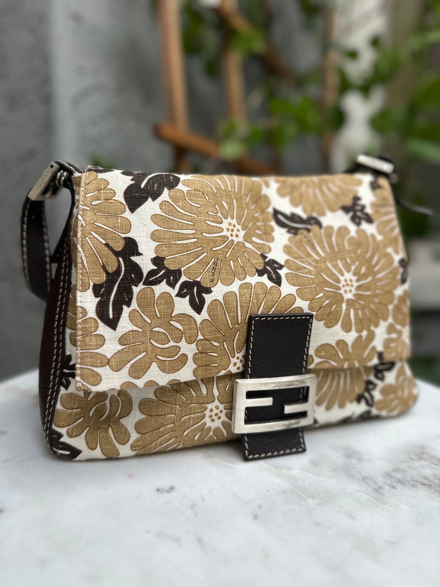 Fendi Floral Mama Baguette Shoulder Bag