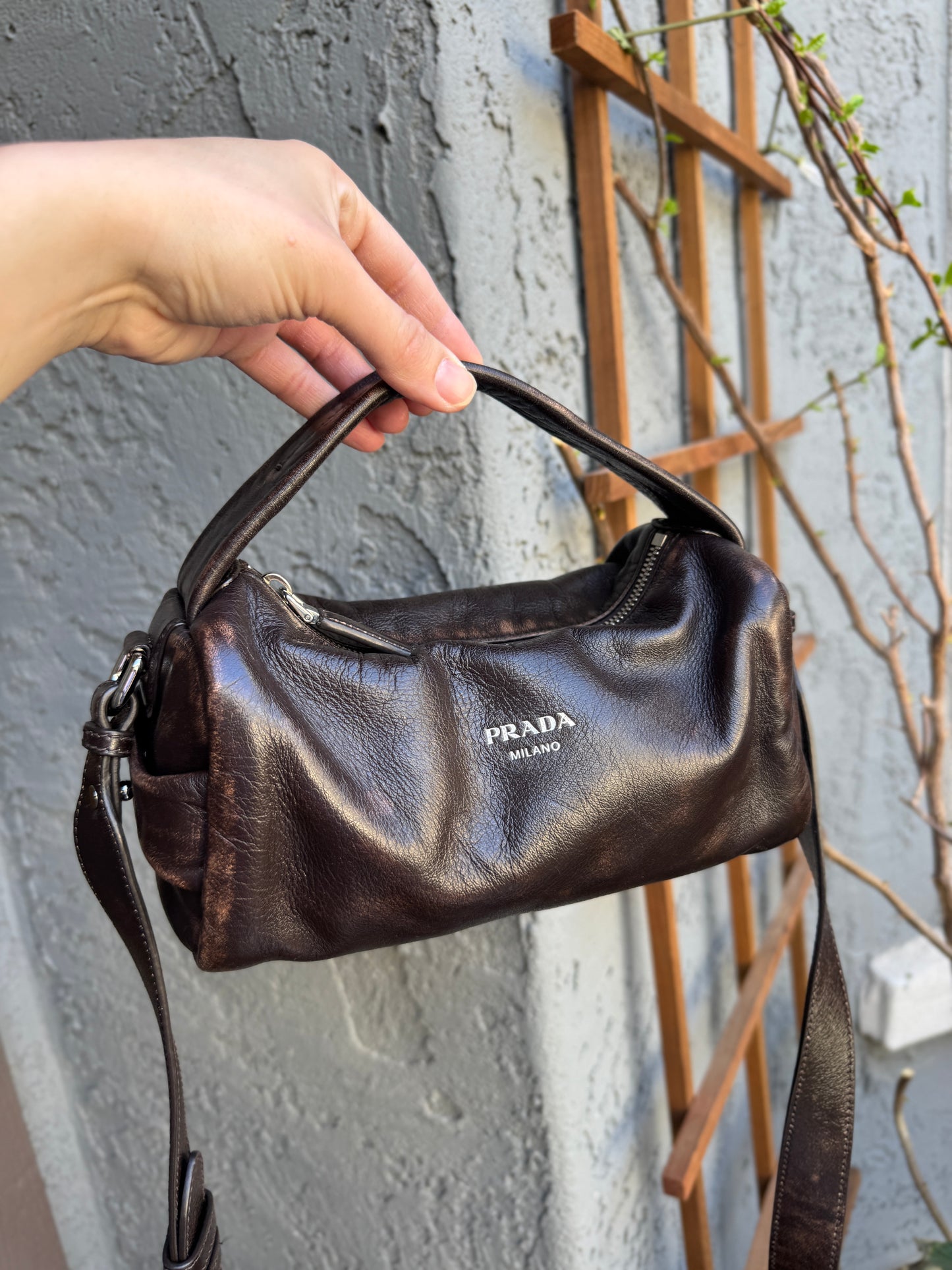 Prada Nappa Leather Shoulder Bag
