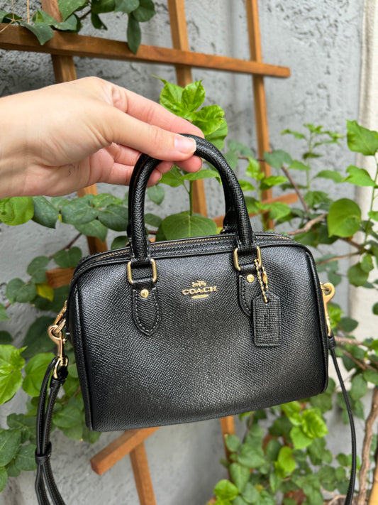 Coach Mini Rowan Leather Boston Crossbody