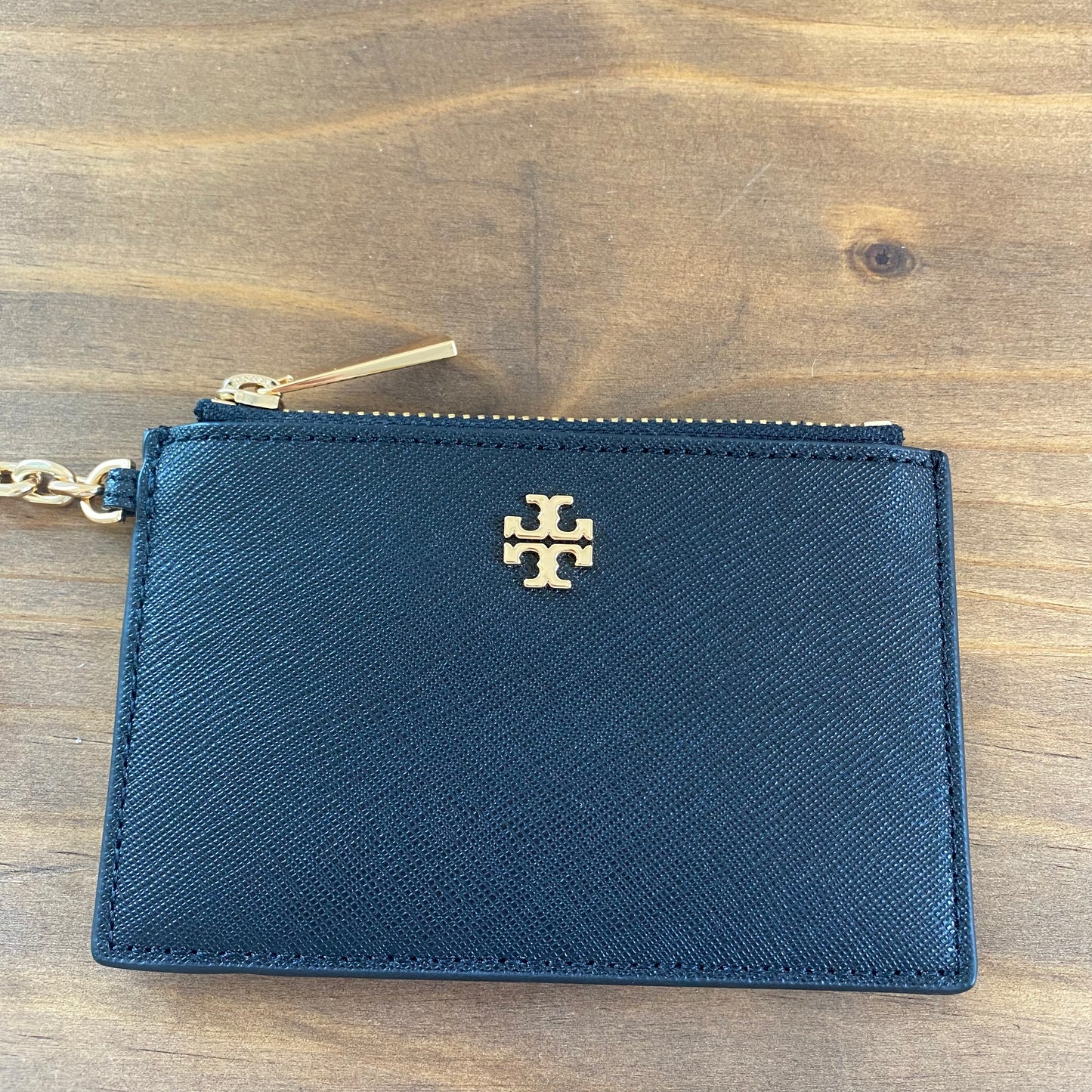 Tory Burch Robinson Leather Key Chain Card Case ID