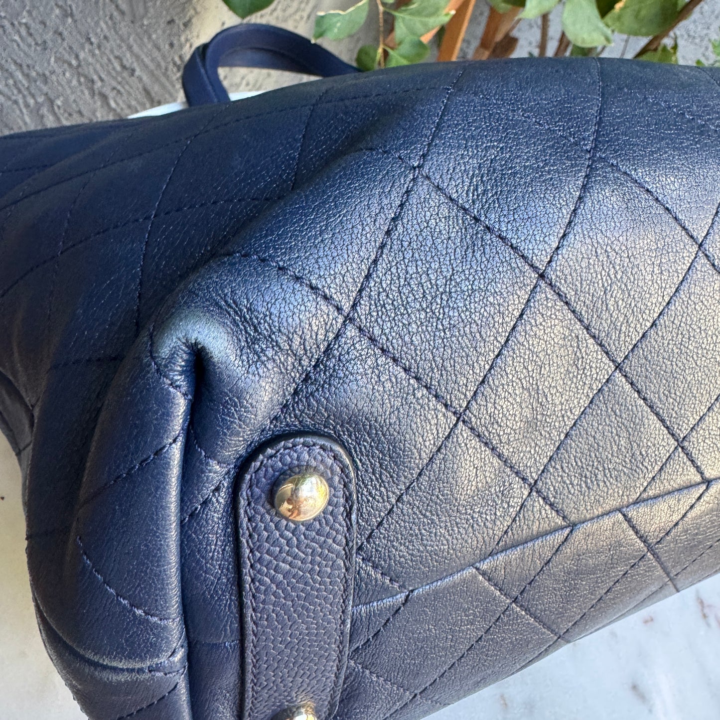 Chanel Calfskin & Caviar Daily Round Tote