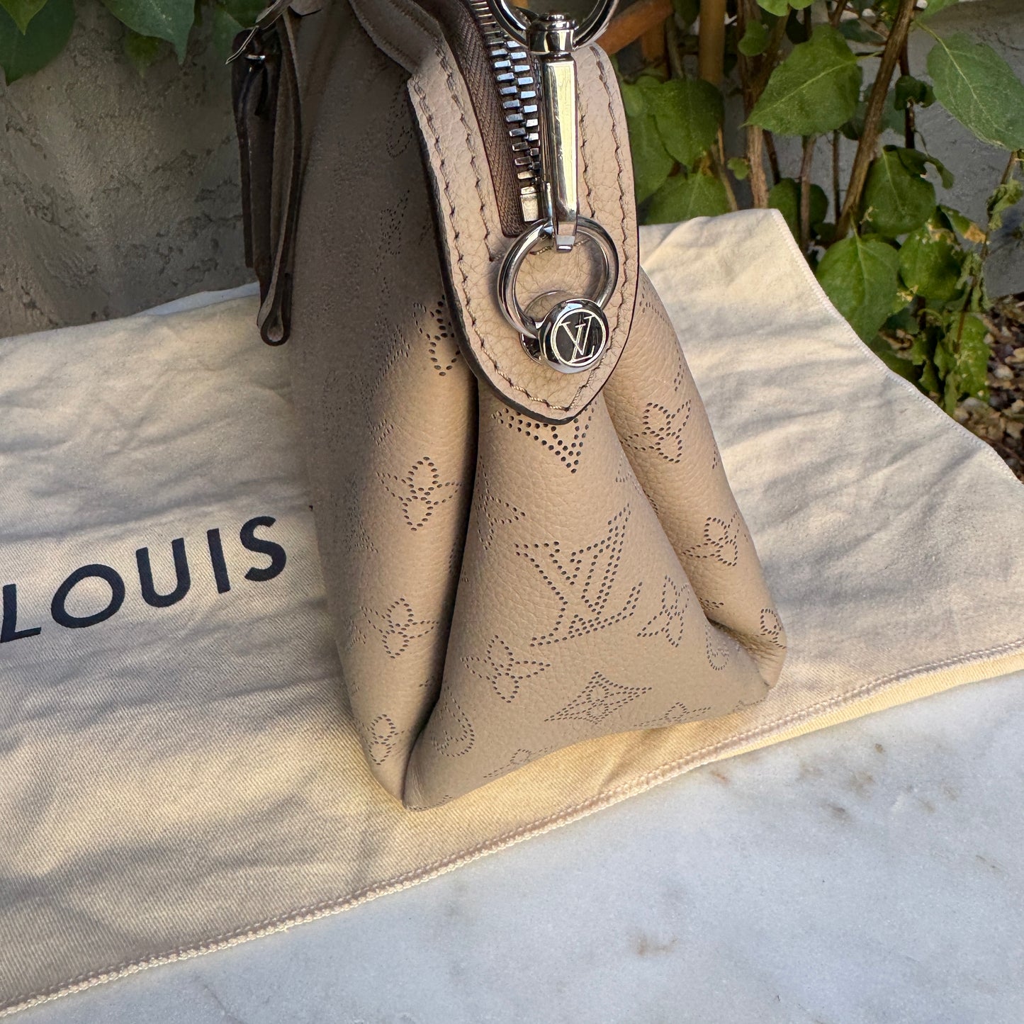 Louis Vuitton Monogram Mahina Leather Hand It All PM Crossbody