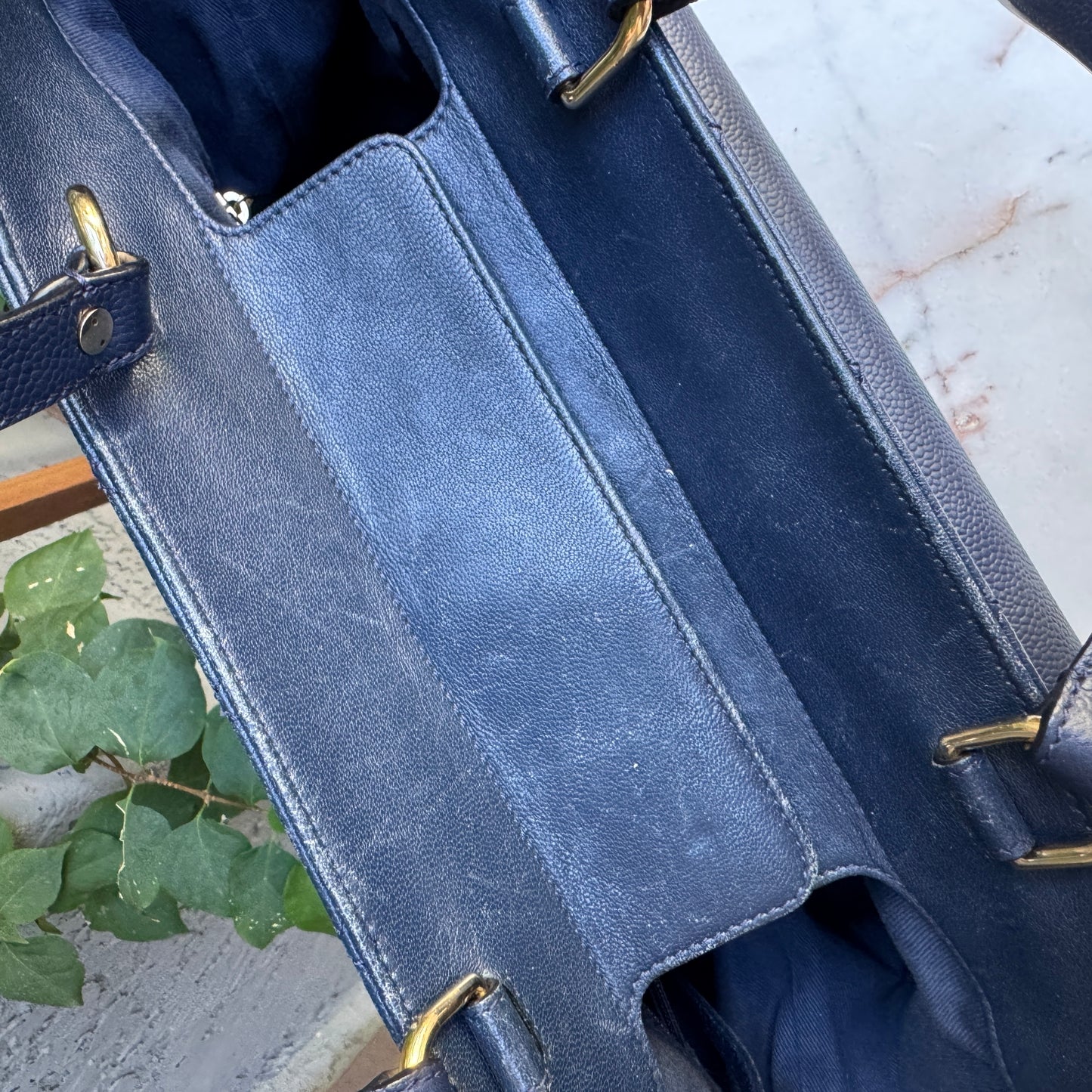 Chanel Calfskin & Caviar Daily Round Tote