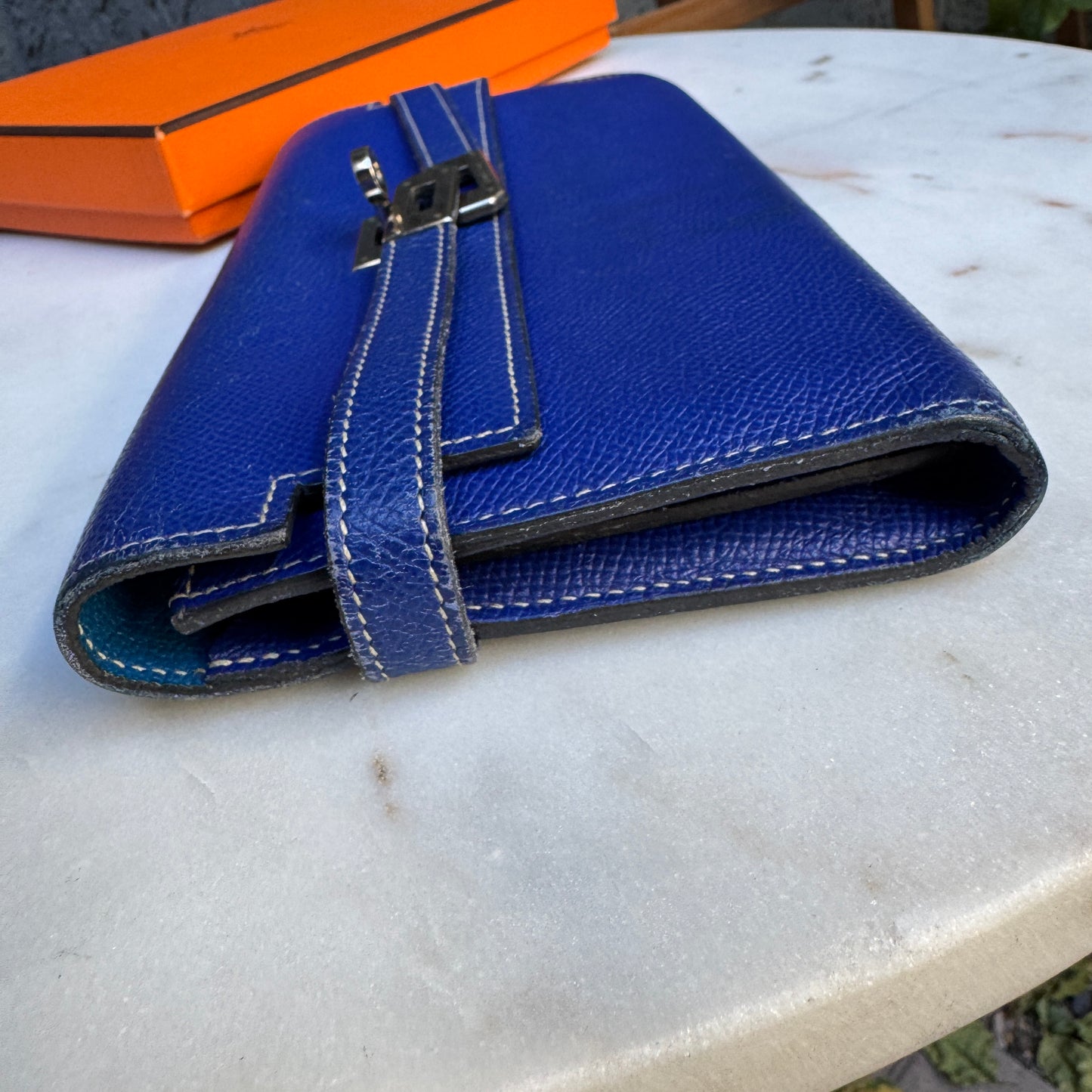 Hermès Kelly Epsom Bicolor Leather Wallet