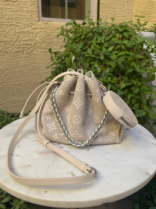 Louis Vuitton Bella Mahina Leather Bucket Bag