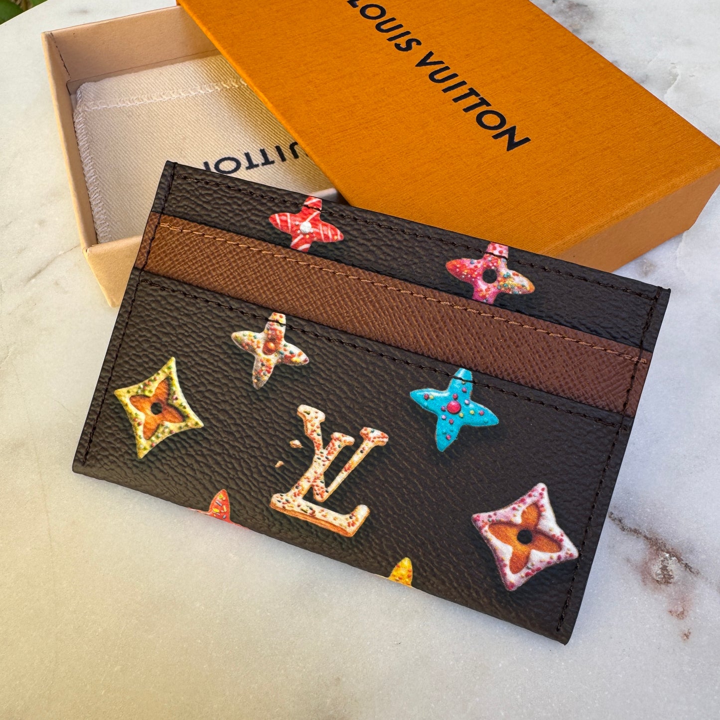 Louis Vuitton Donut Monogram Double Card Holder