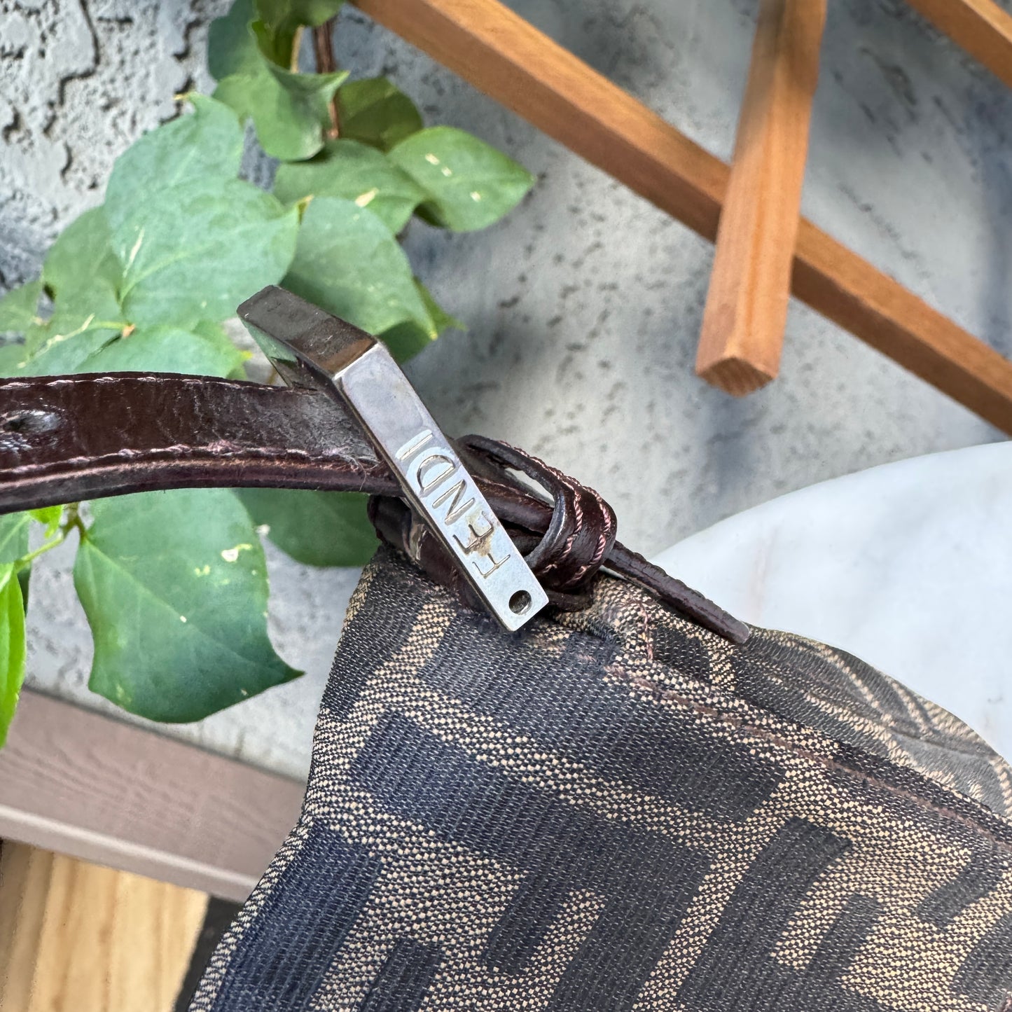 Fendi Vintage Zucca Baguette Shoulder Bag