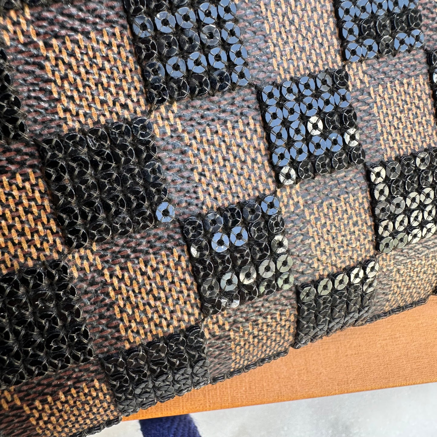 Louis Vuitton Damier Ebene Paillettes Zippy Wallet