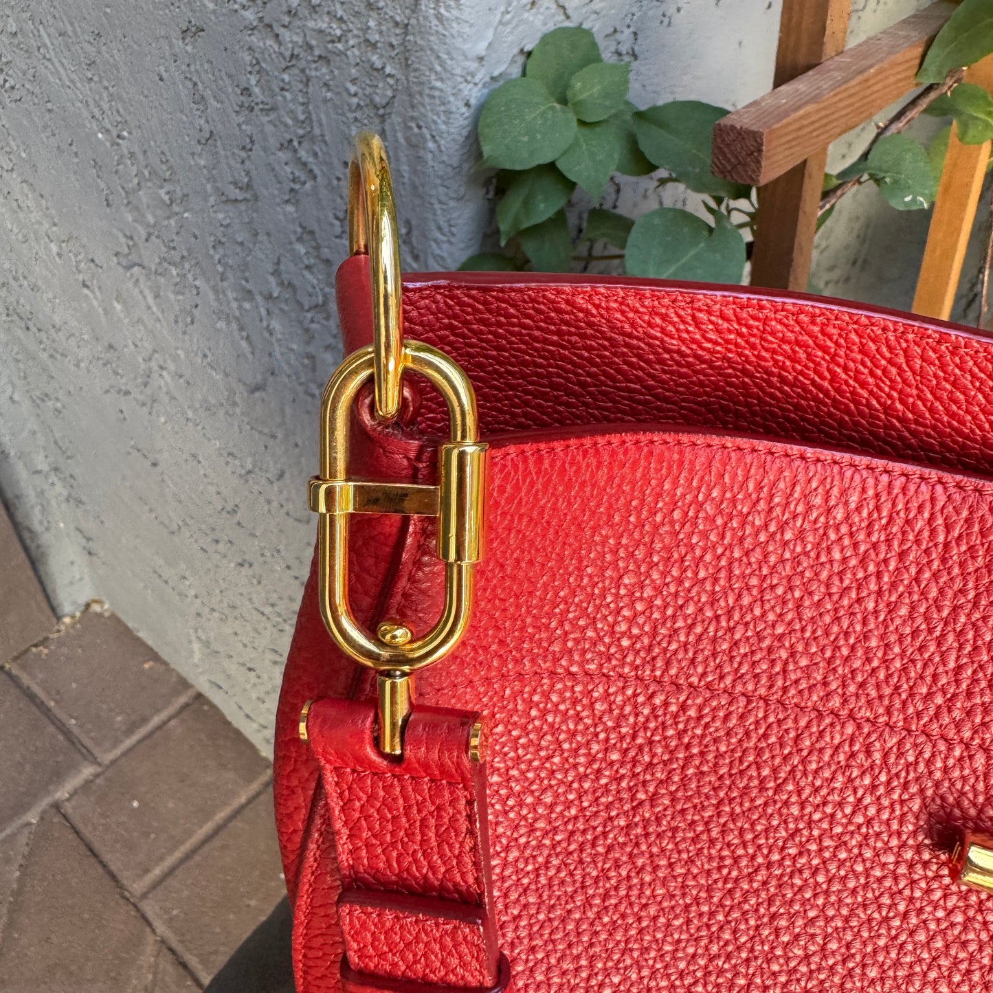 Tom Ford Grained Leather Tara Hobo