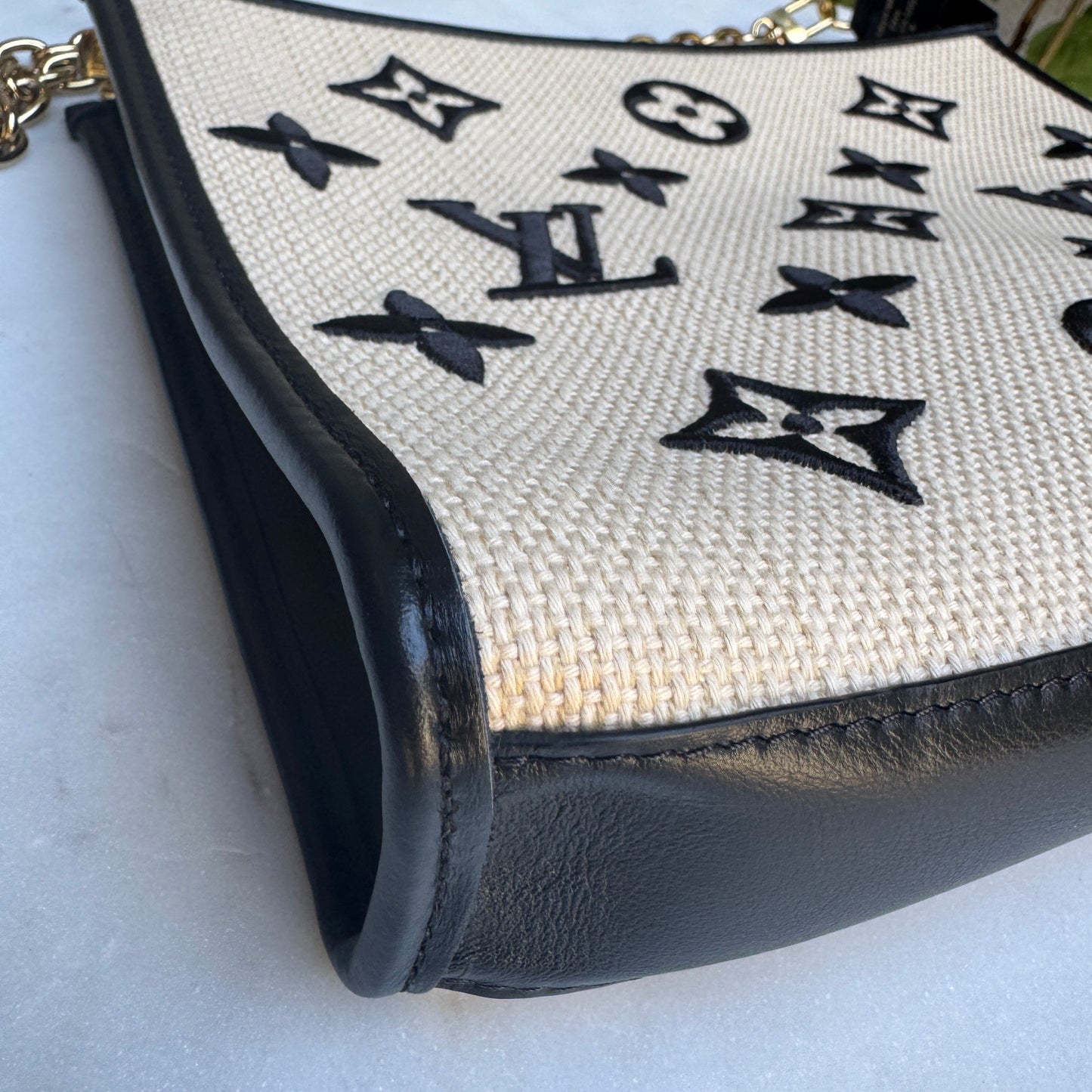 Louis Vuitton Raffia Toiletry 26 Pouch Pochette on Chain