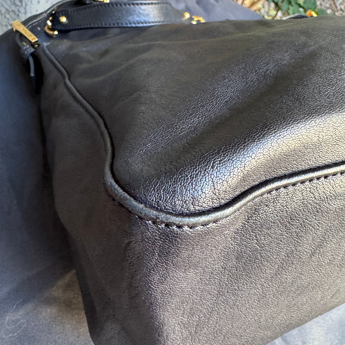 Fendi Lambskin Leather Tortoise Mamma Baguette