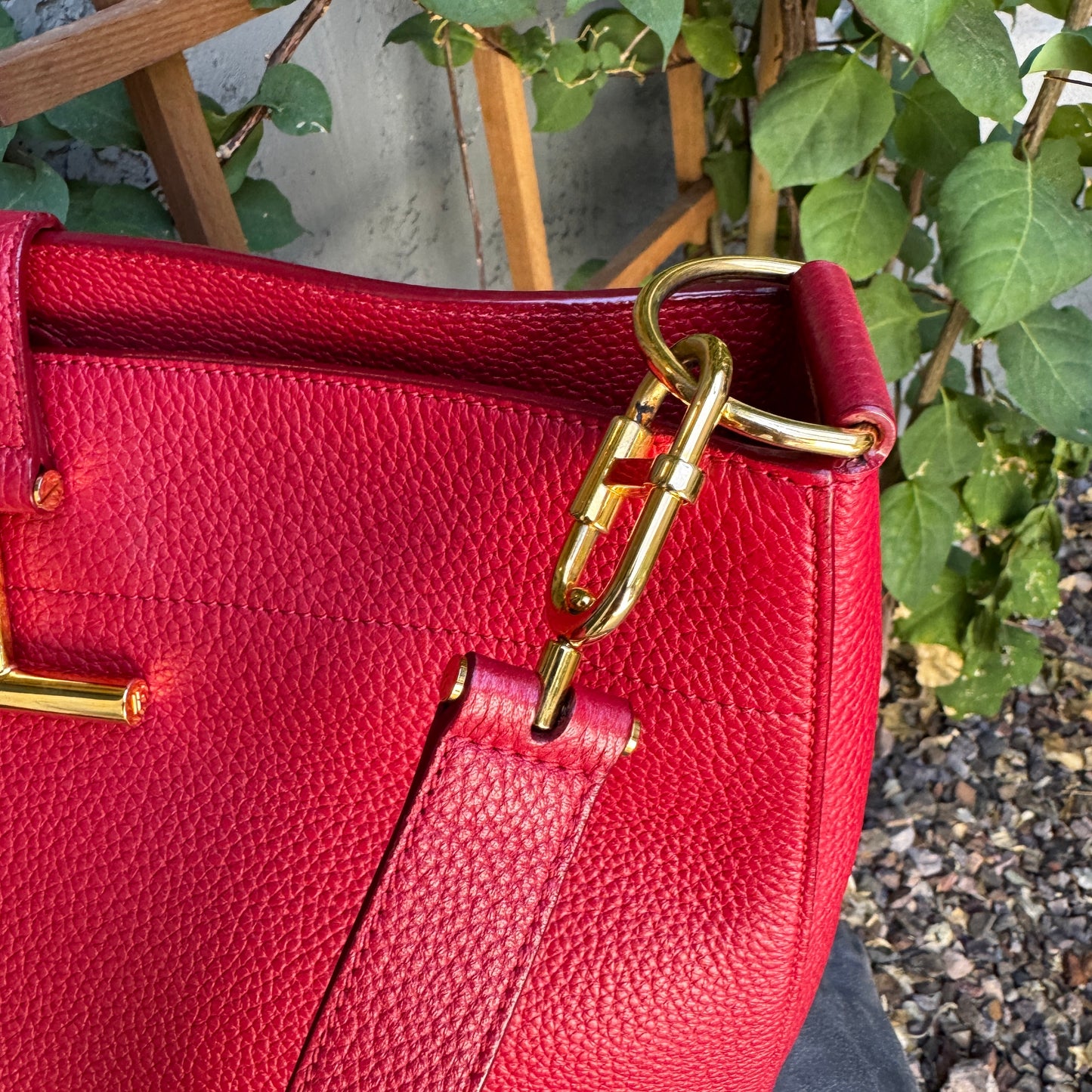 Tom Ford Grained Leather Tara Hobo