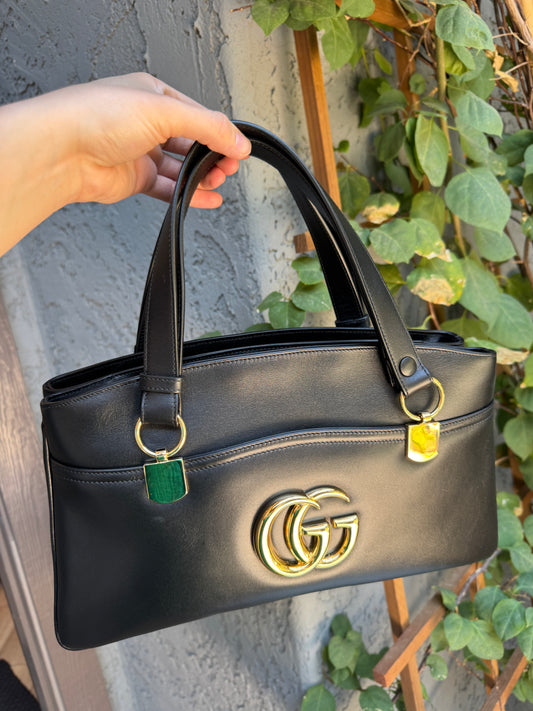 Gucci Arli Leather GG Shoulder Bag