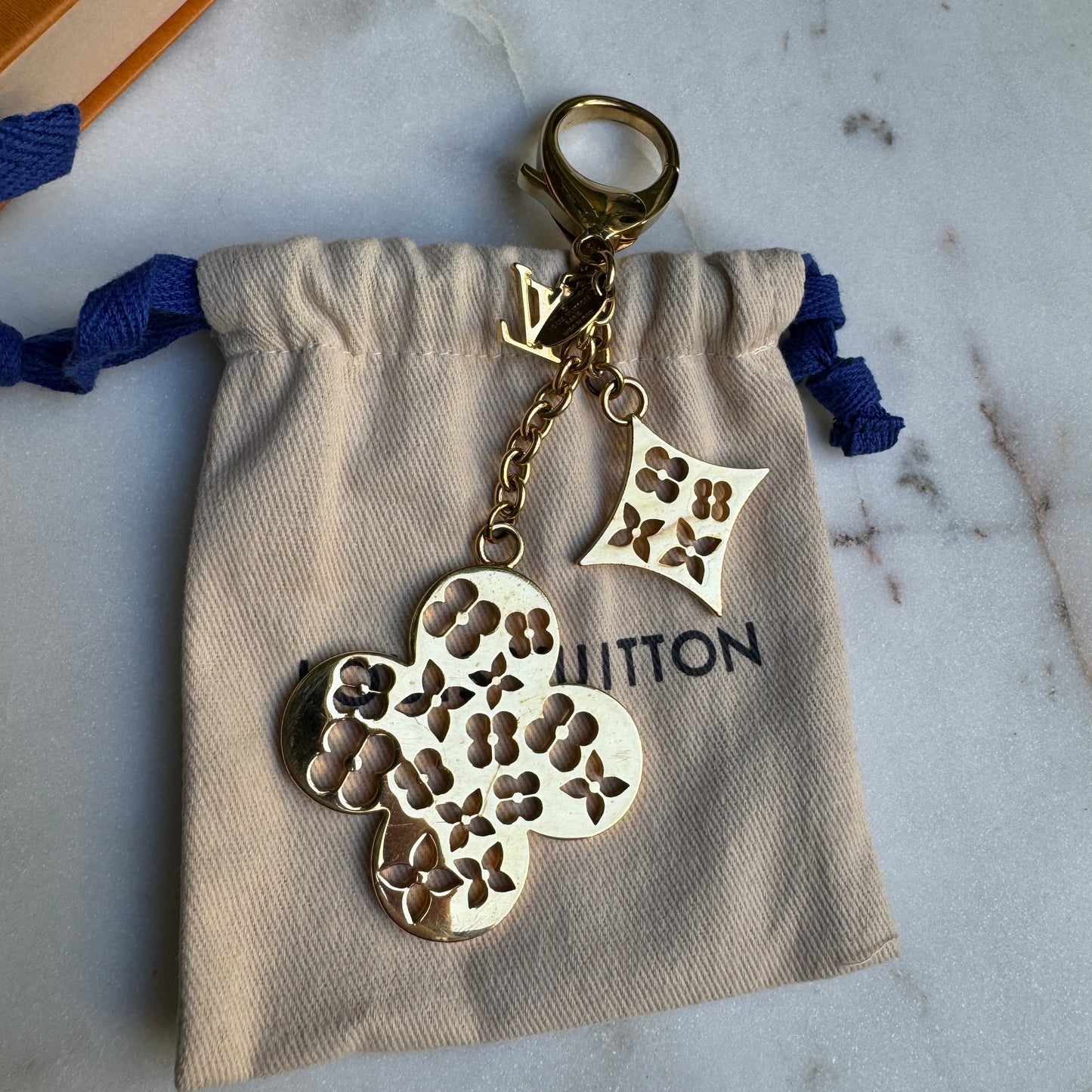 Louis Vuitton Ivy Gold Flower Bag Charm