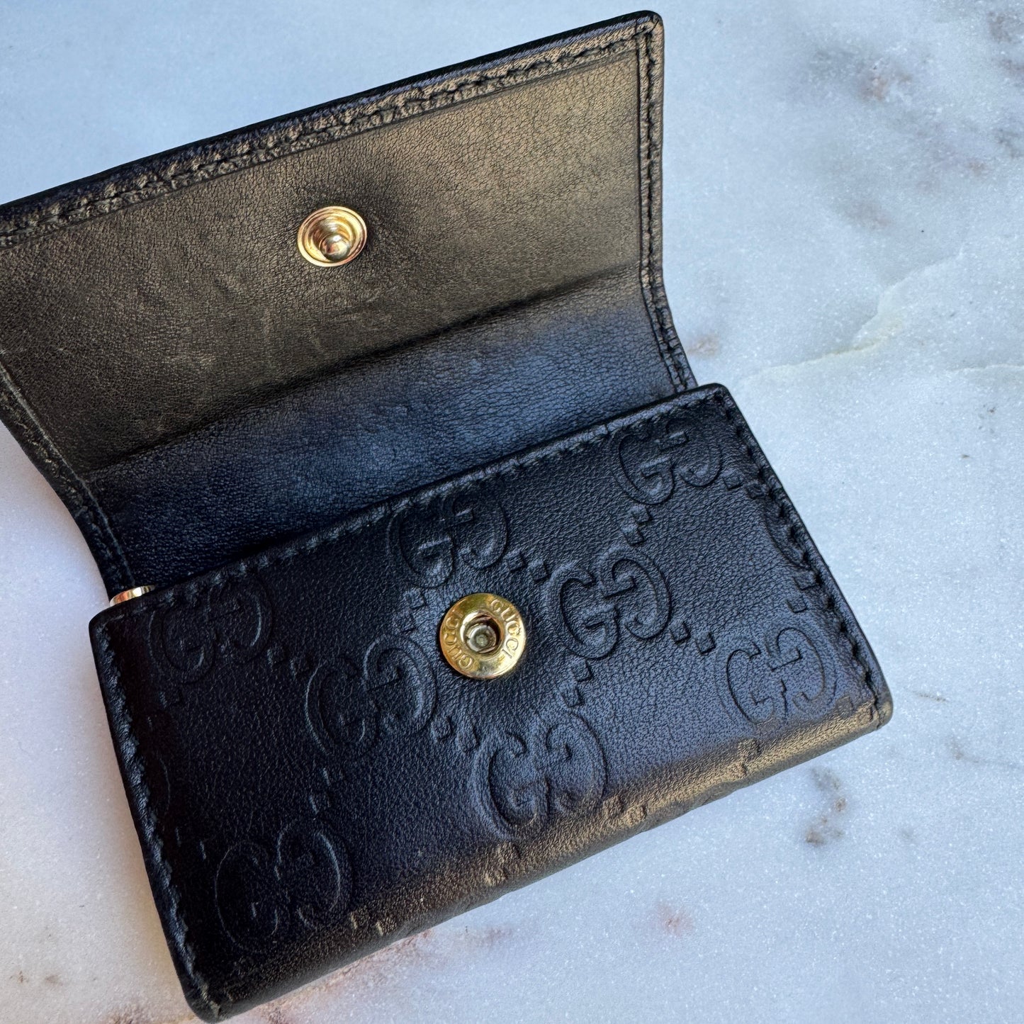 Gucci Embossed Guccissima Monogram Key Holder