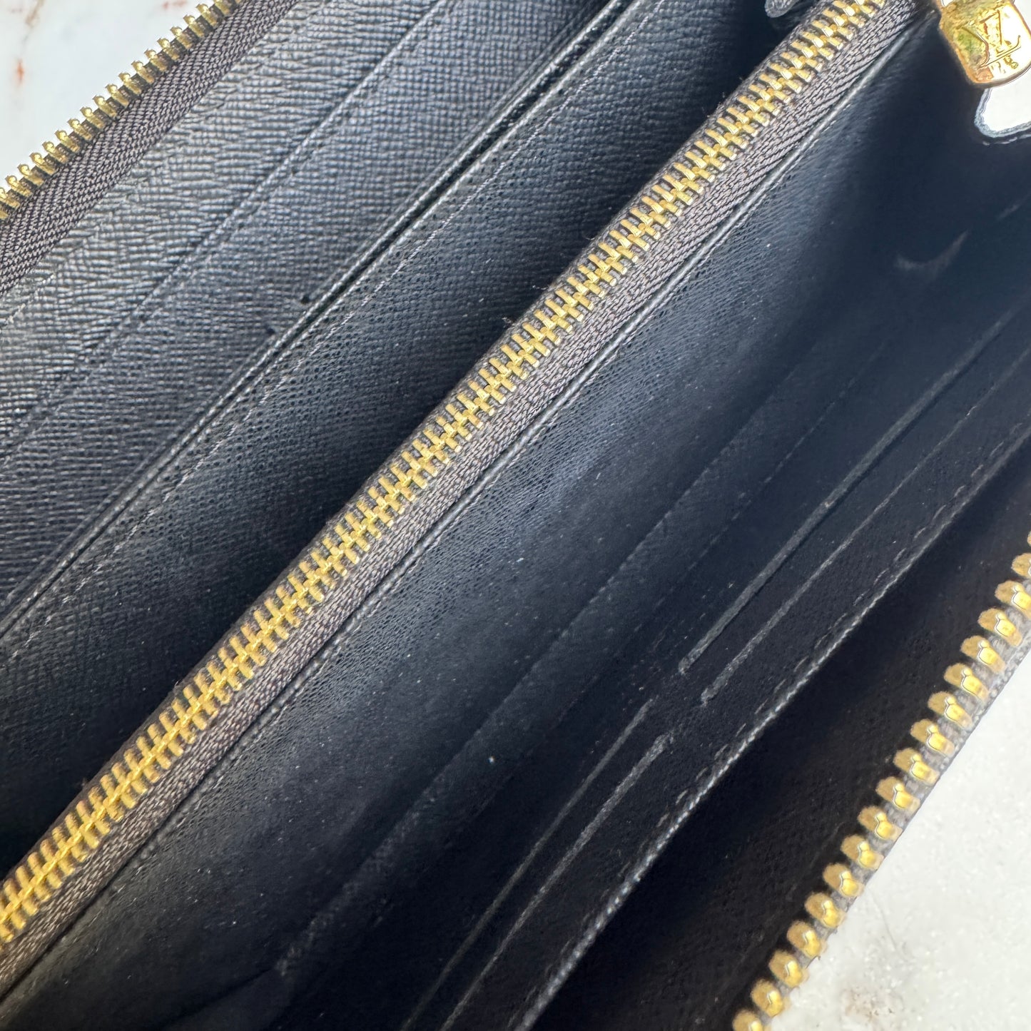 Louis Vuitton Damier Ebene Paillettes Zippy Wallet