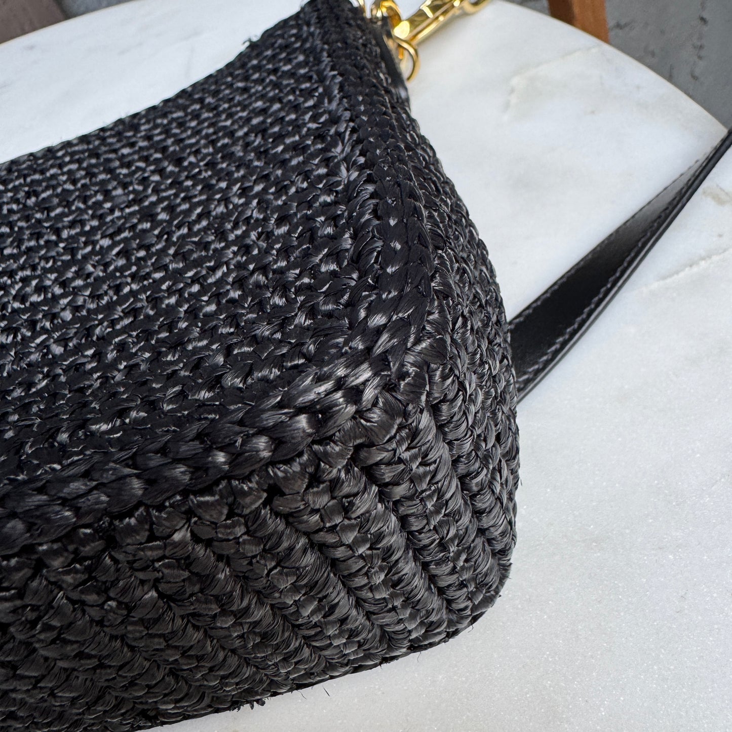 Prada Re-Edition Mini Crochet Raffia Crossbody Bag