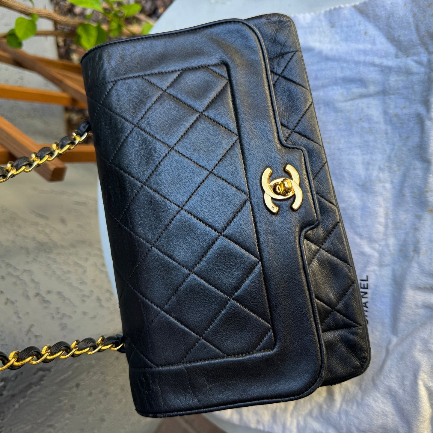 Chanel Diana Vintage Quilted Lambskin Medium Single Flap Bag