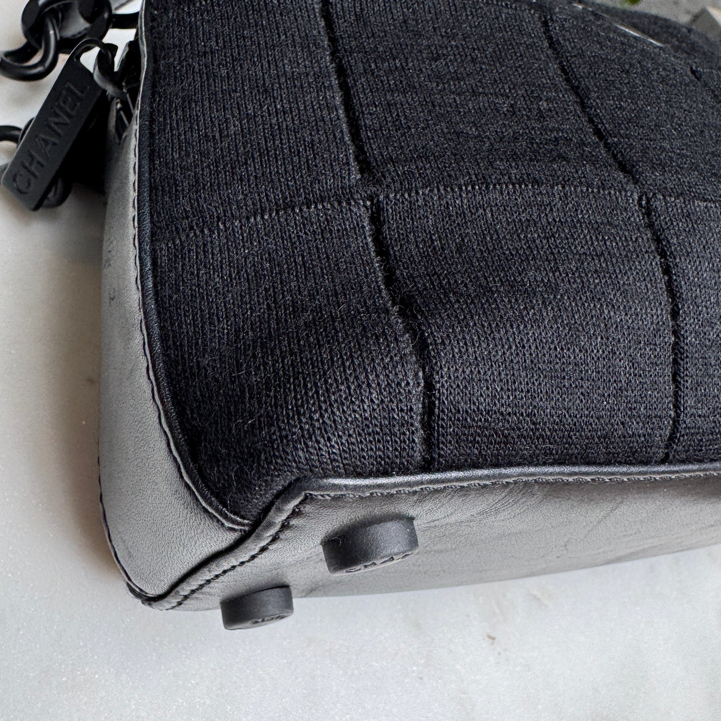 Chanel Y2K Jersey Chocolate Bar Shoulder Bag