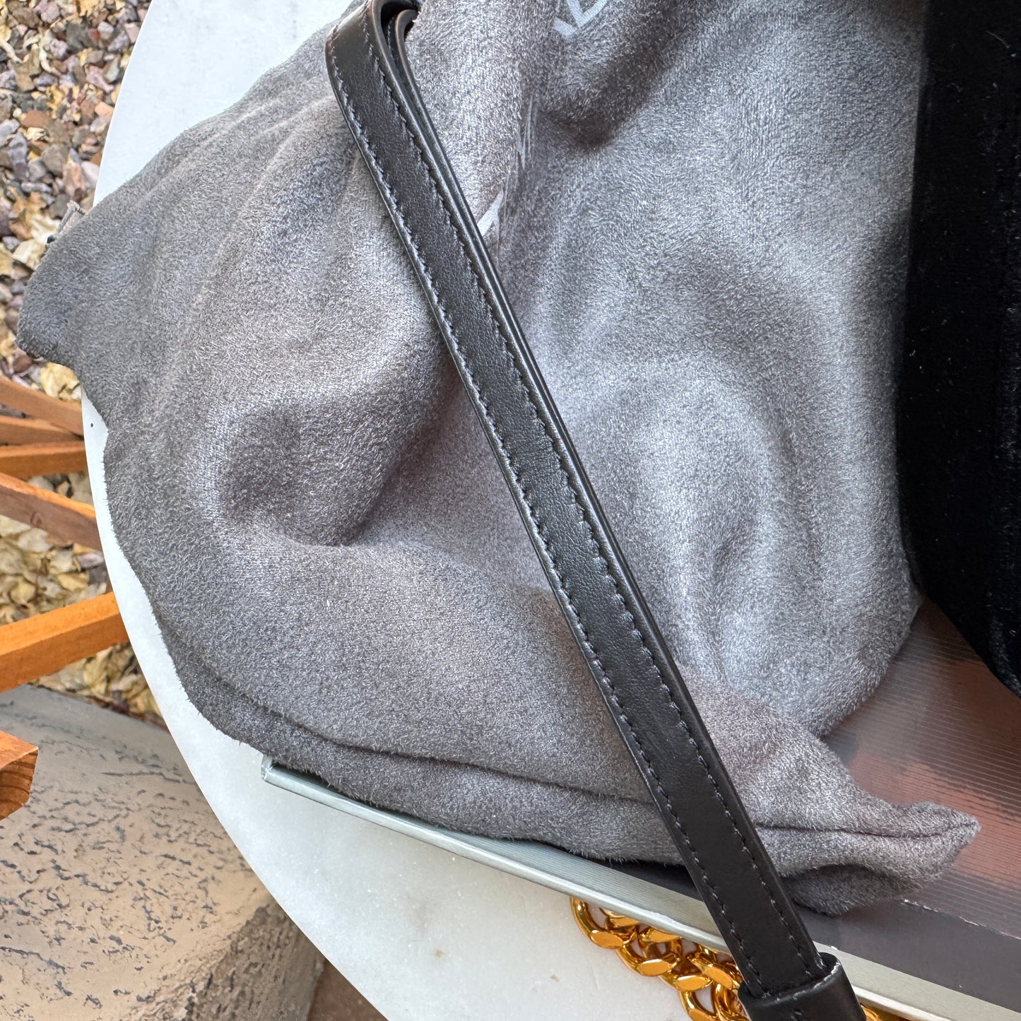 Tom Ford Triple Chain Velvet Crossbody