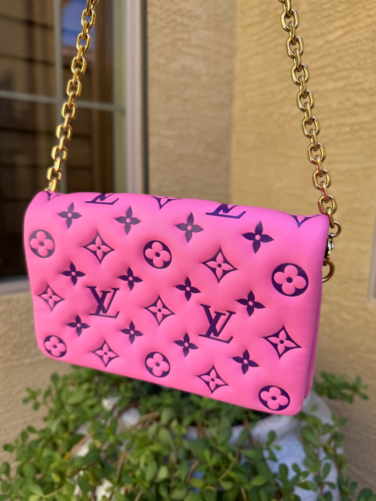 Louis Vuitton Monogram Lambskin Vuittamins Pochette Coussin