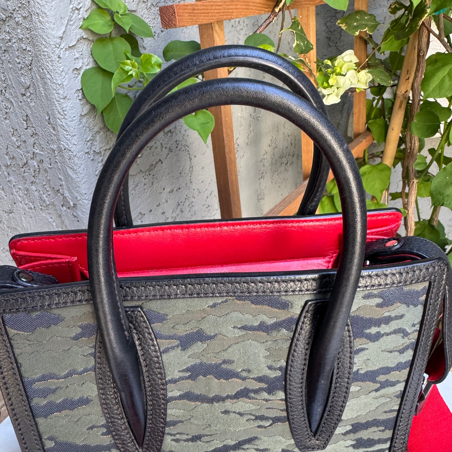 Christian Louboutin Jacquard Calfskin Camoloubi Mini Paloma Crossbody