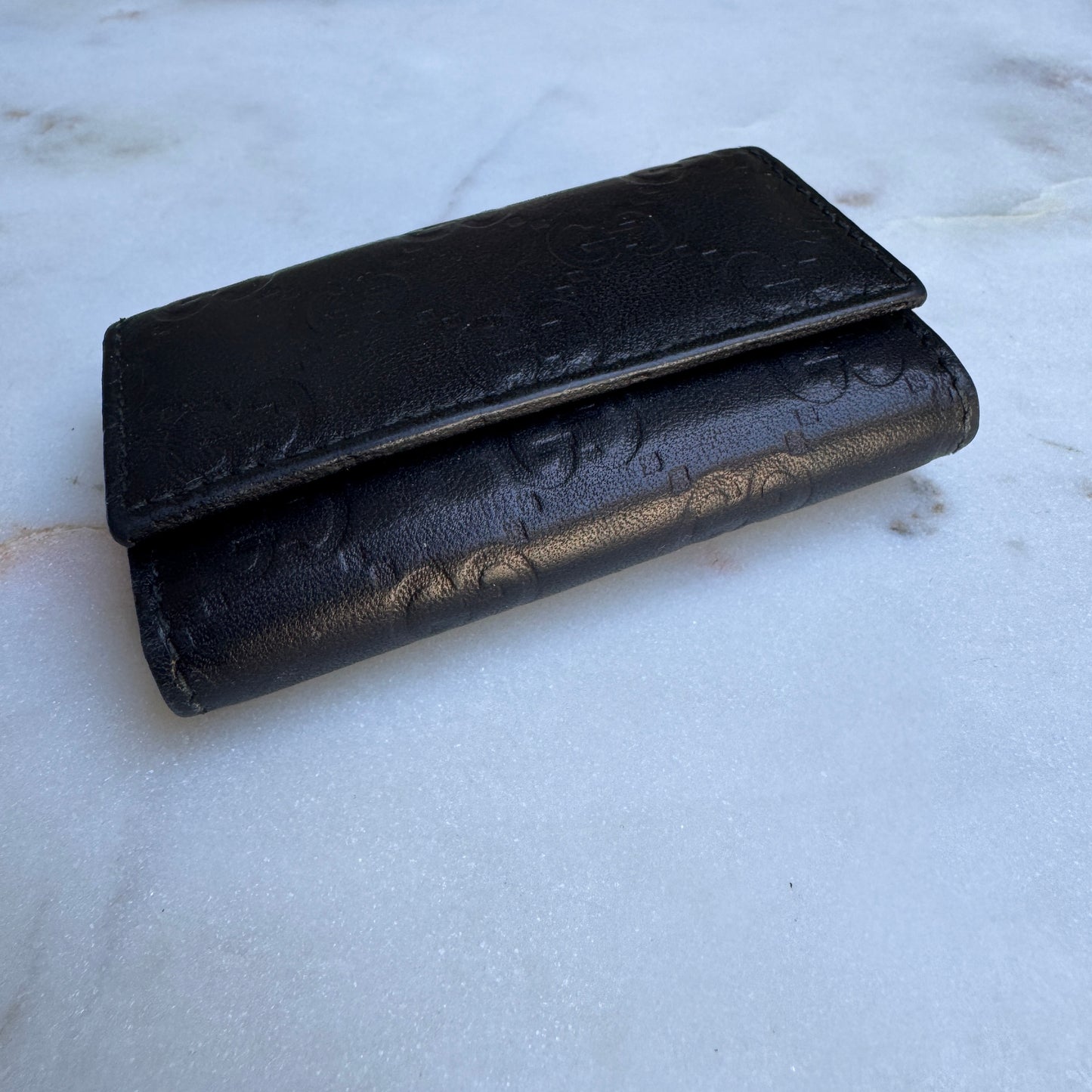 Gucci Embossed Guccissima Monogram Key Holder