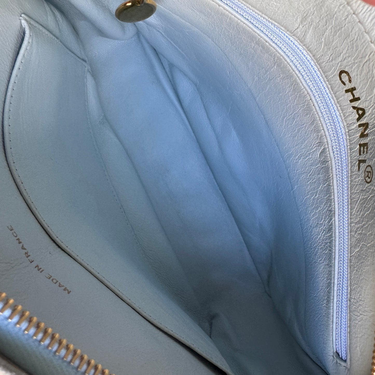 Chanel Vintage Suede Quilted Camera Shoulder Bag