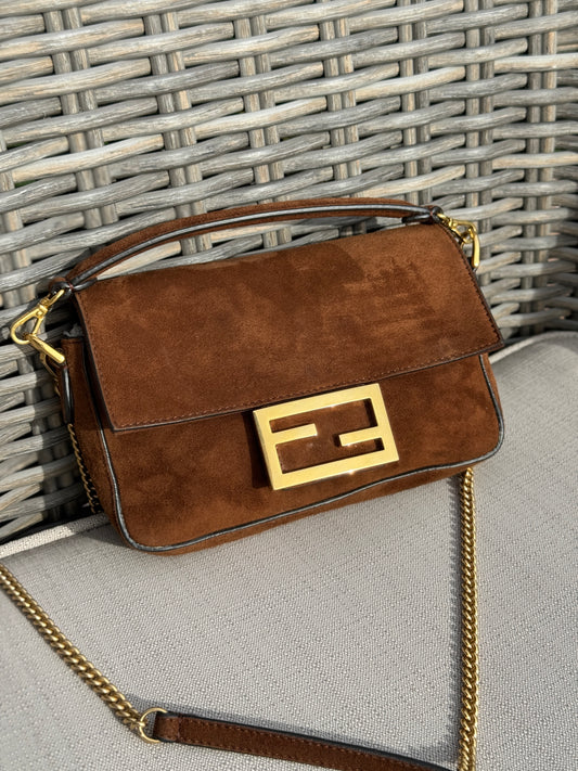 Fendi Suede Mini Baguette