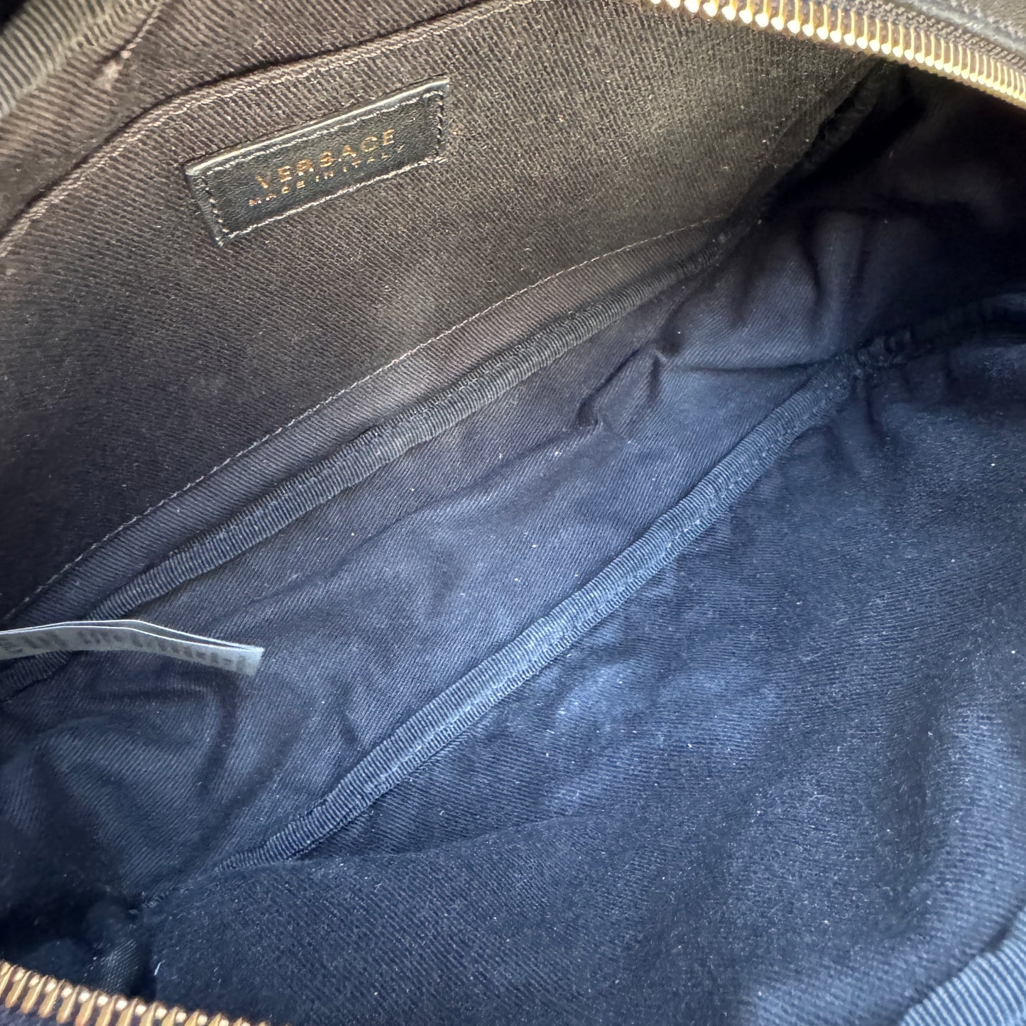 Versace Baroque Icon Quilted Leather Camera Crossbody Bag