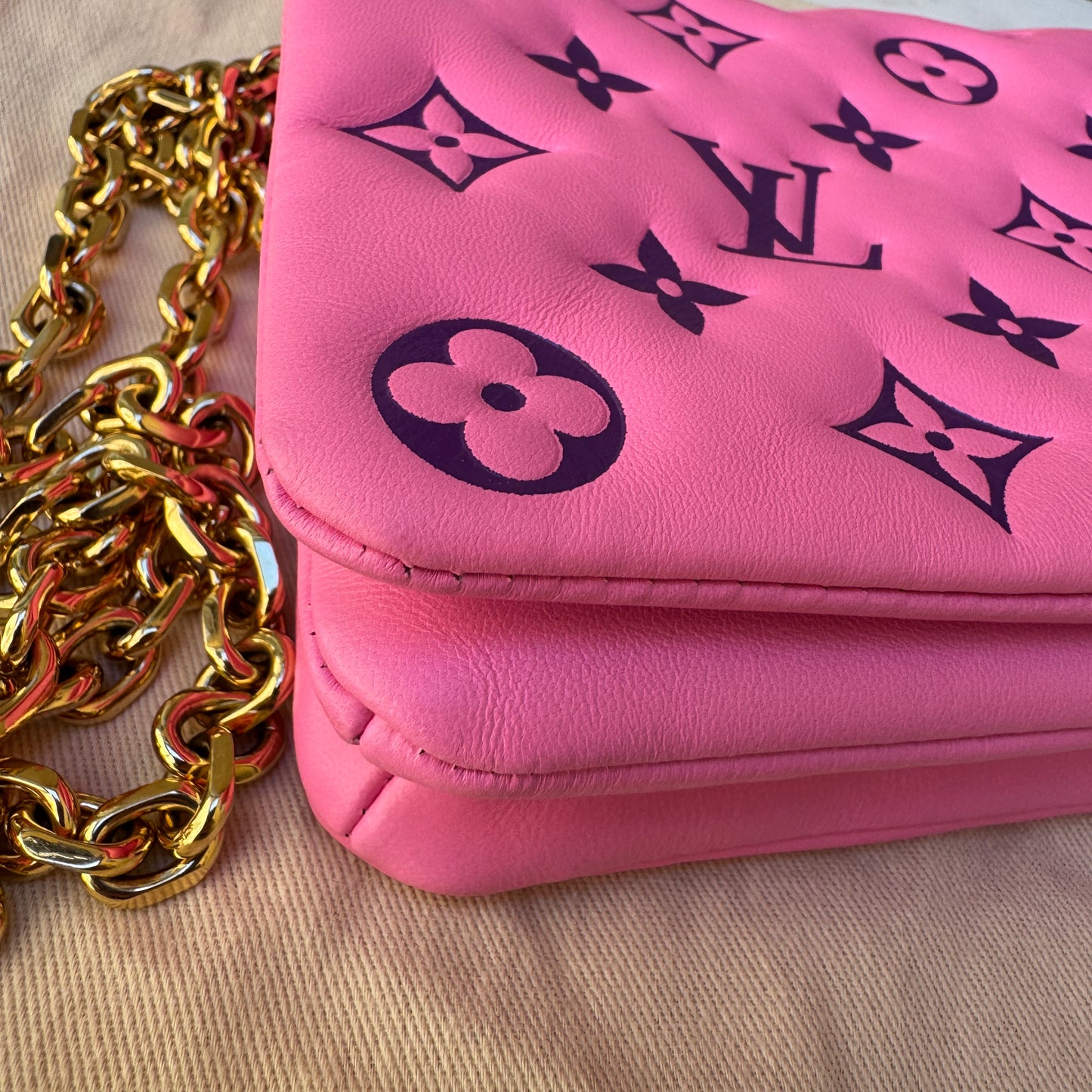 Louis Vuitton Monogram Lambskin Vuittamins Pochette Coussin