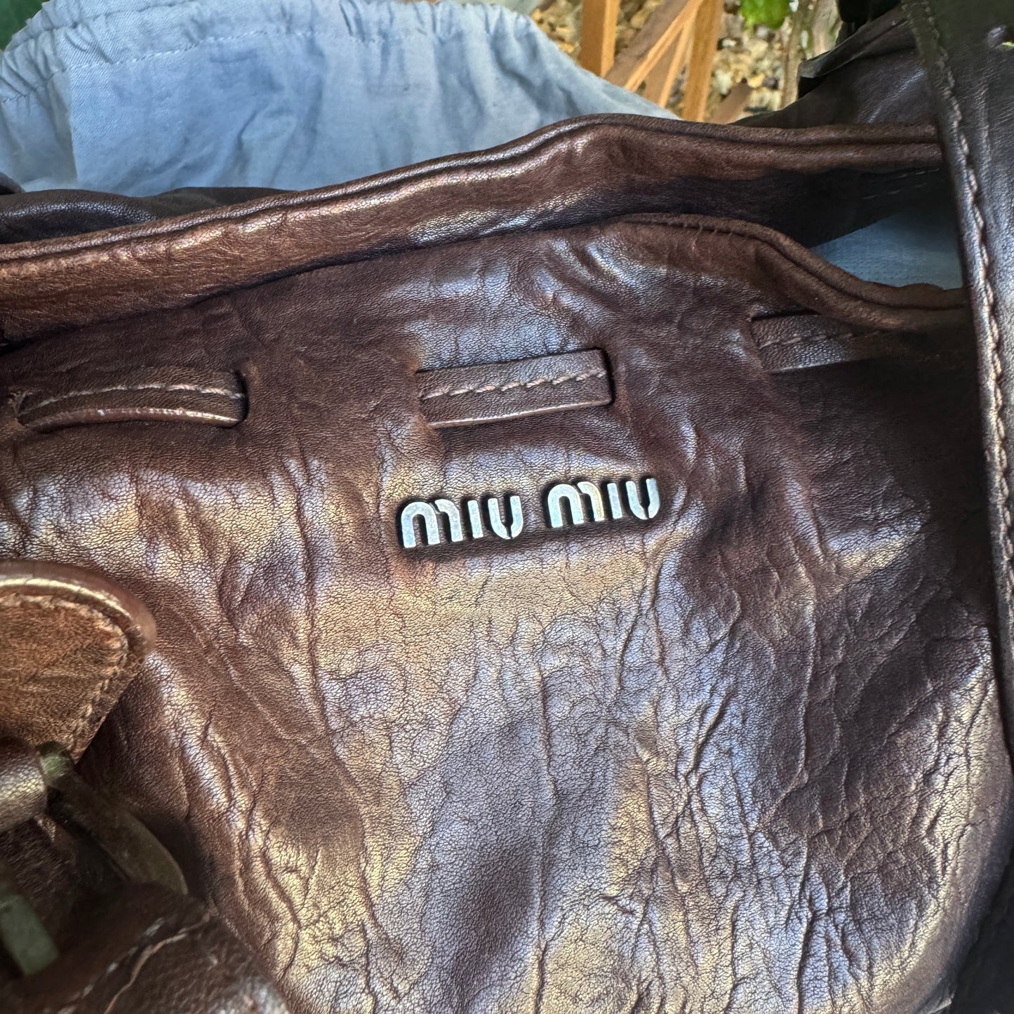 Miu Miu Leather Joie Hobo Shoulder Bag