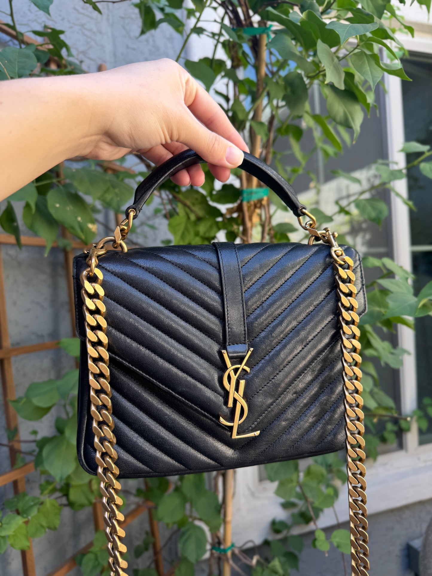 Yves Saint Laurent Matelasse Medium College Crossbody