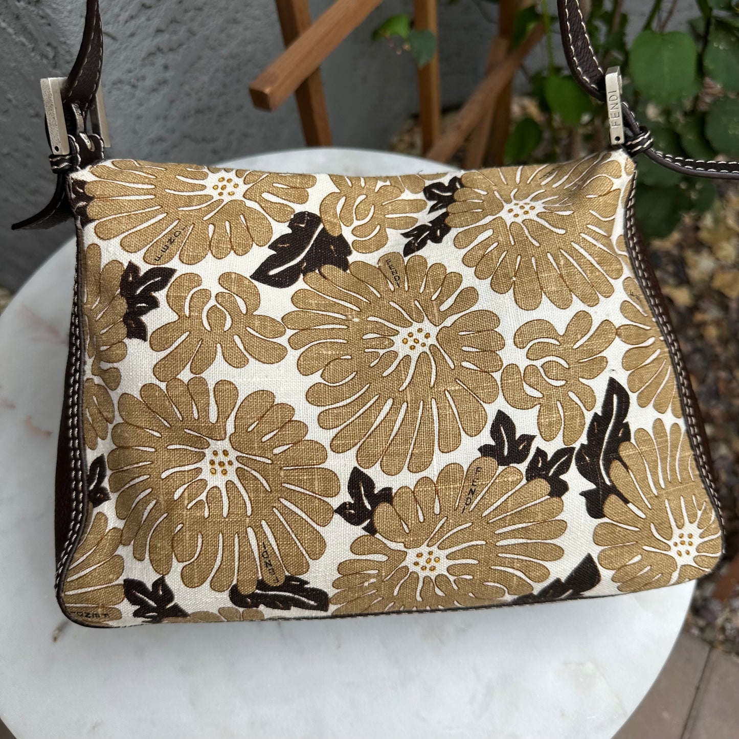 Fendi Floral Mama Baguette Shoulder Bag