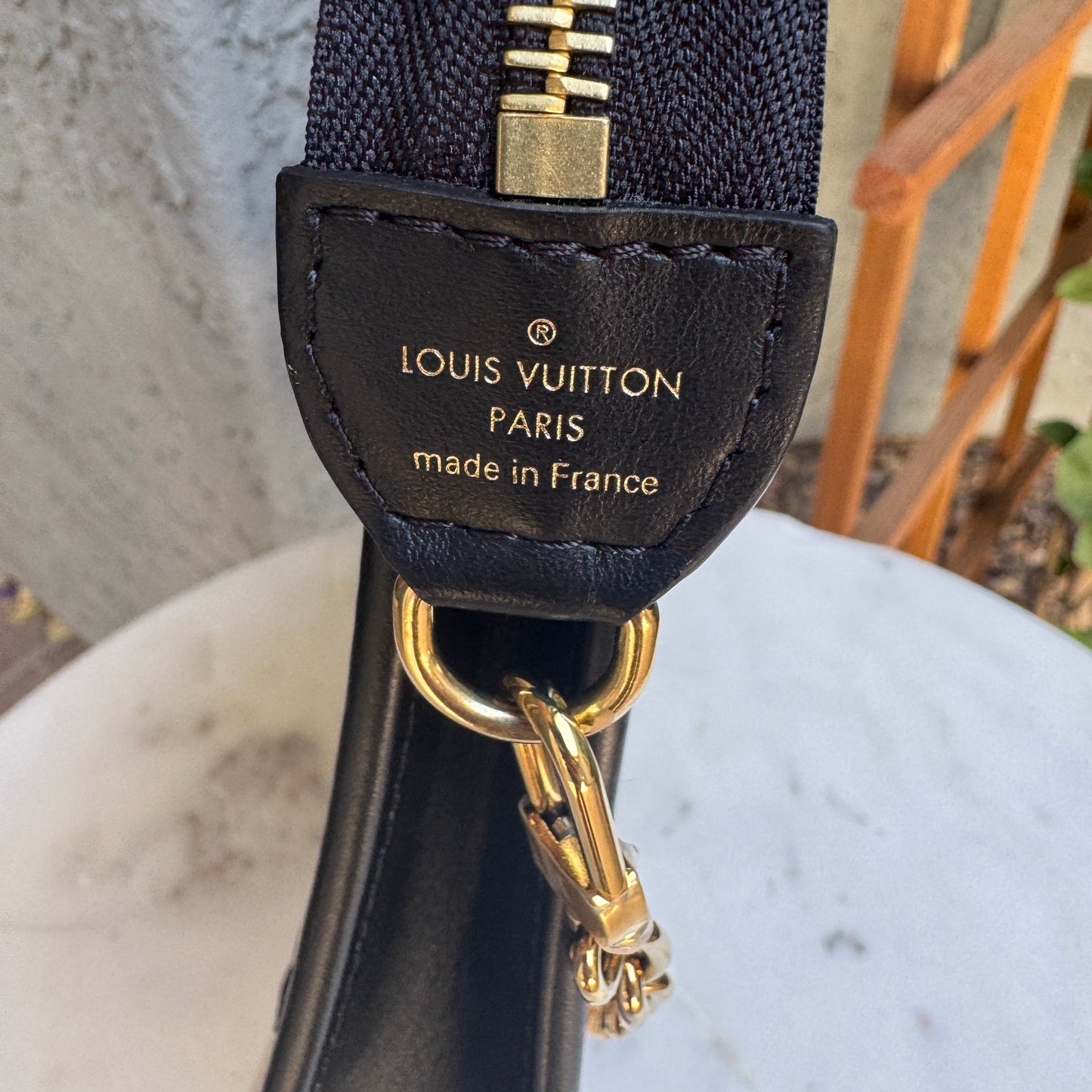 Louis Vuitton Raffia Toiletry 26 Pouch Pochette on Chain
