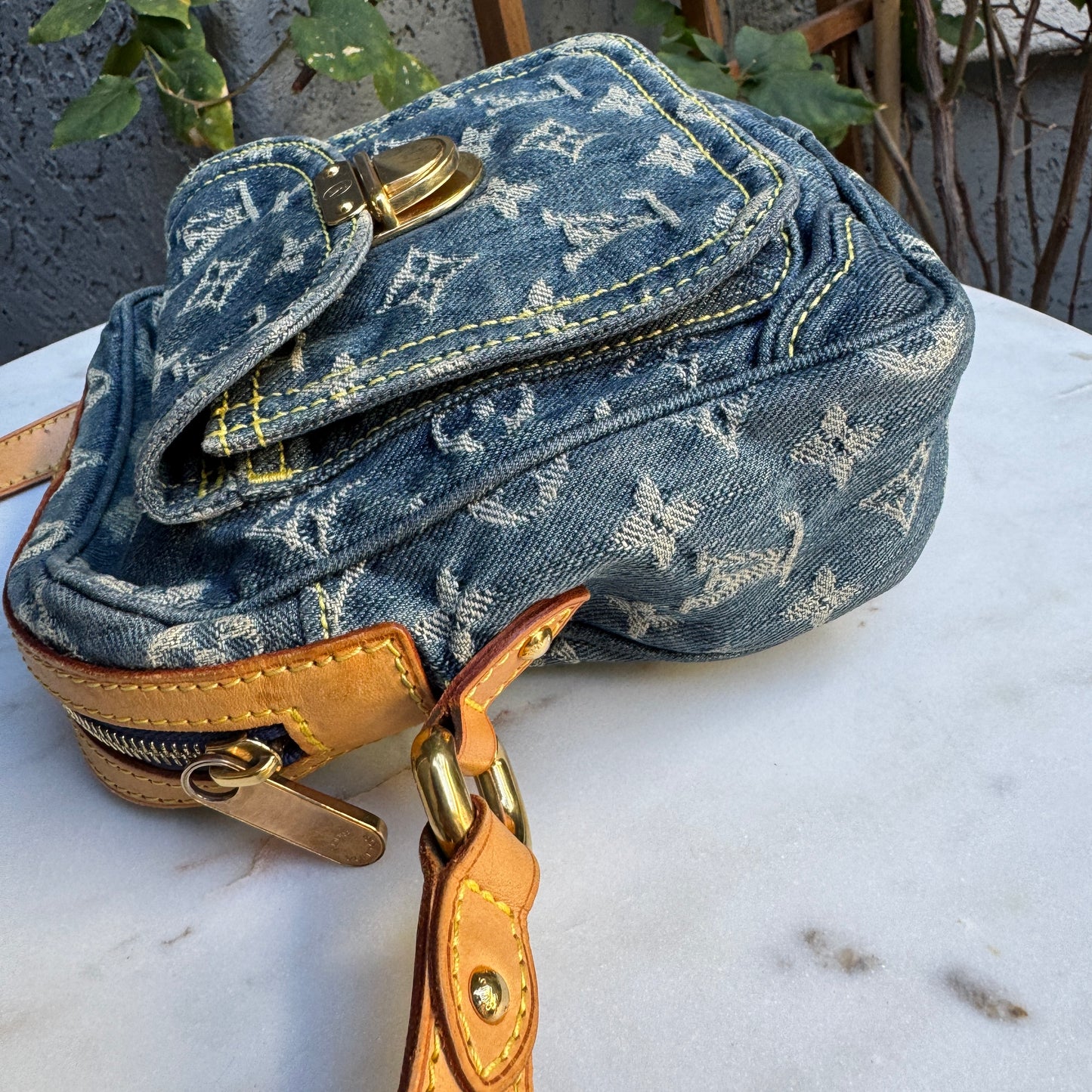 Louis Vuitton Monogram Denim Camera Bag Crossbody