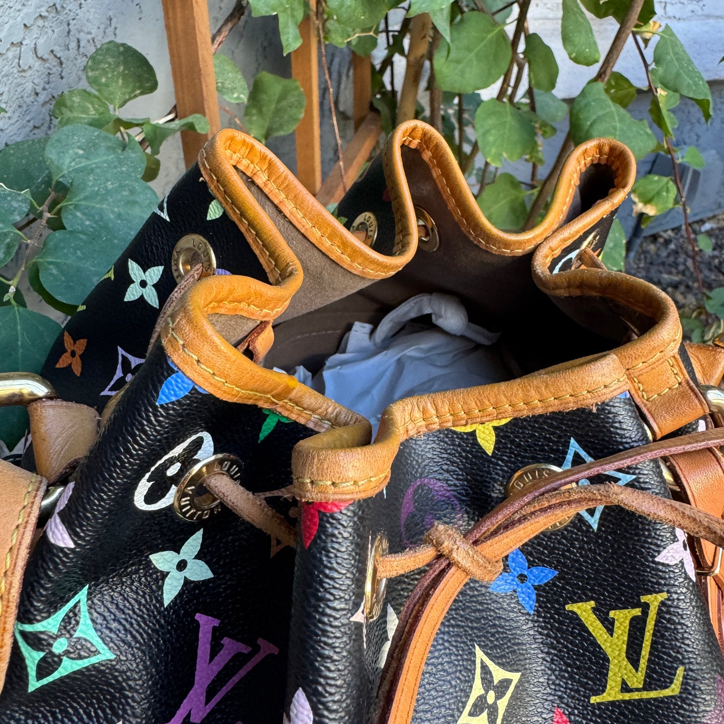 Louis Vuitton Multicolore Petit Noe Bucket Drawstring Shoulder Bag