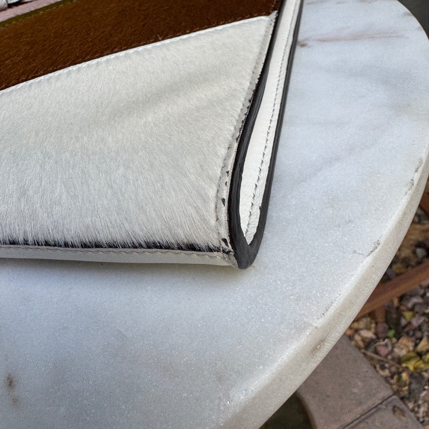 Fendi Pony Hair Leather Peekaboo Clutch Crossbody