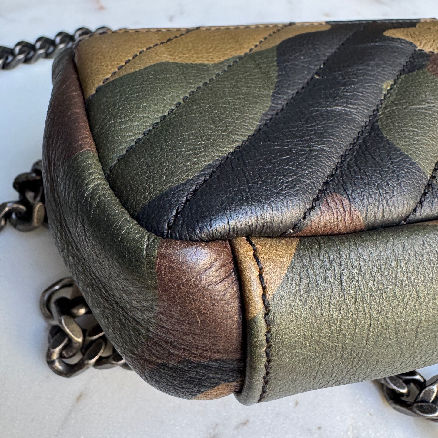 Saint Laurent Camo Mini College Crossbody