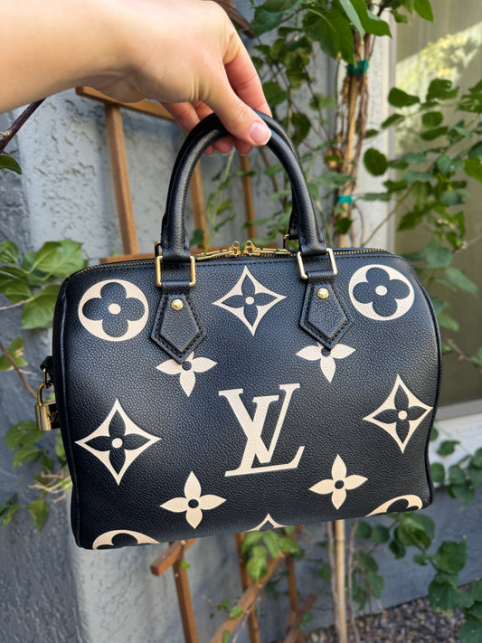 Louis Vuitton Bicolor Empreinte Speedy Bandouliere 25