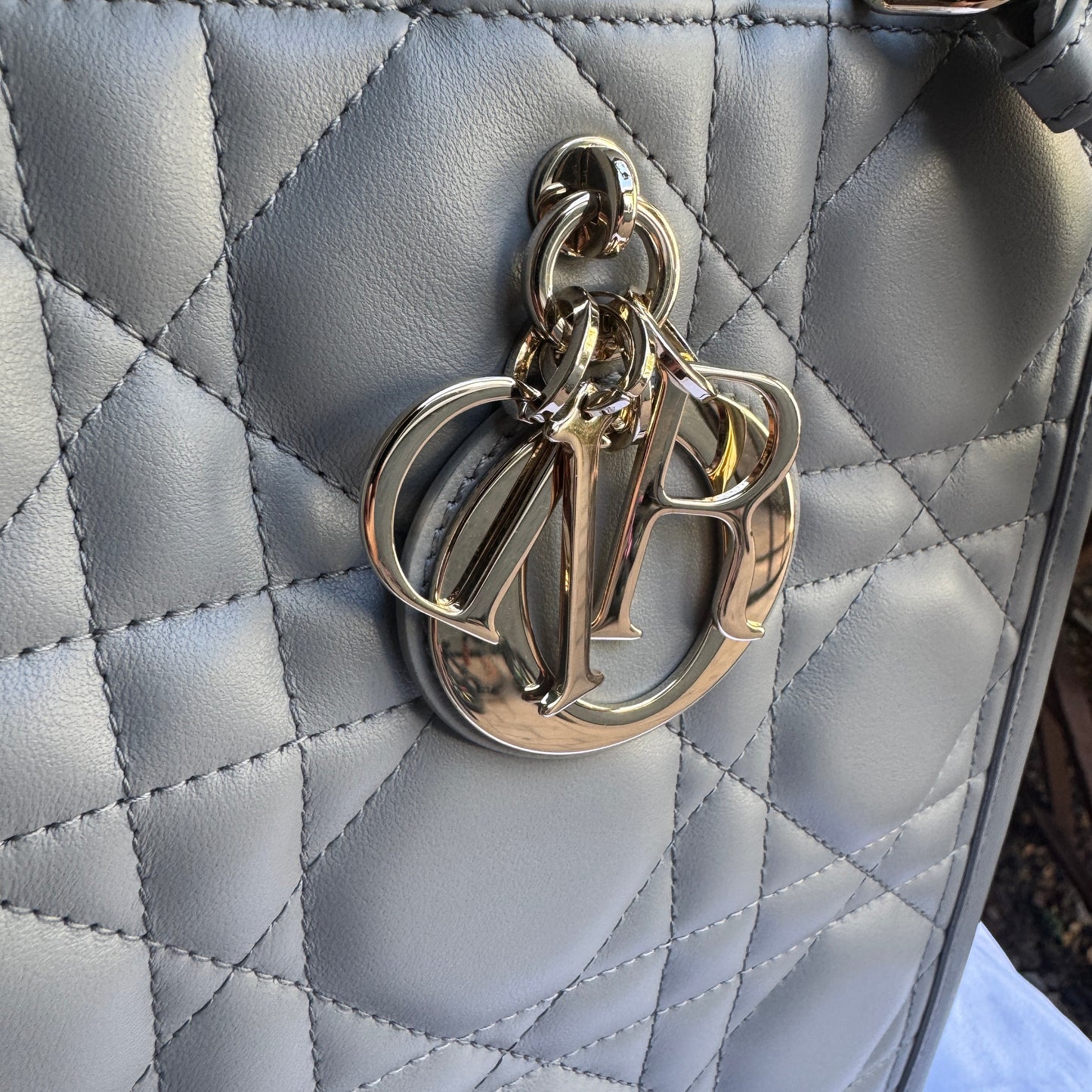 Christian Dior Calfskin Macrocannage Leather Medium Book Tote