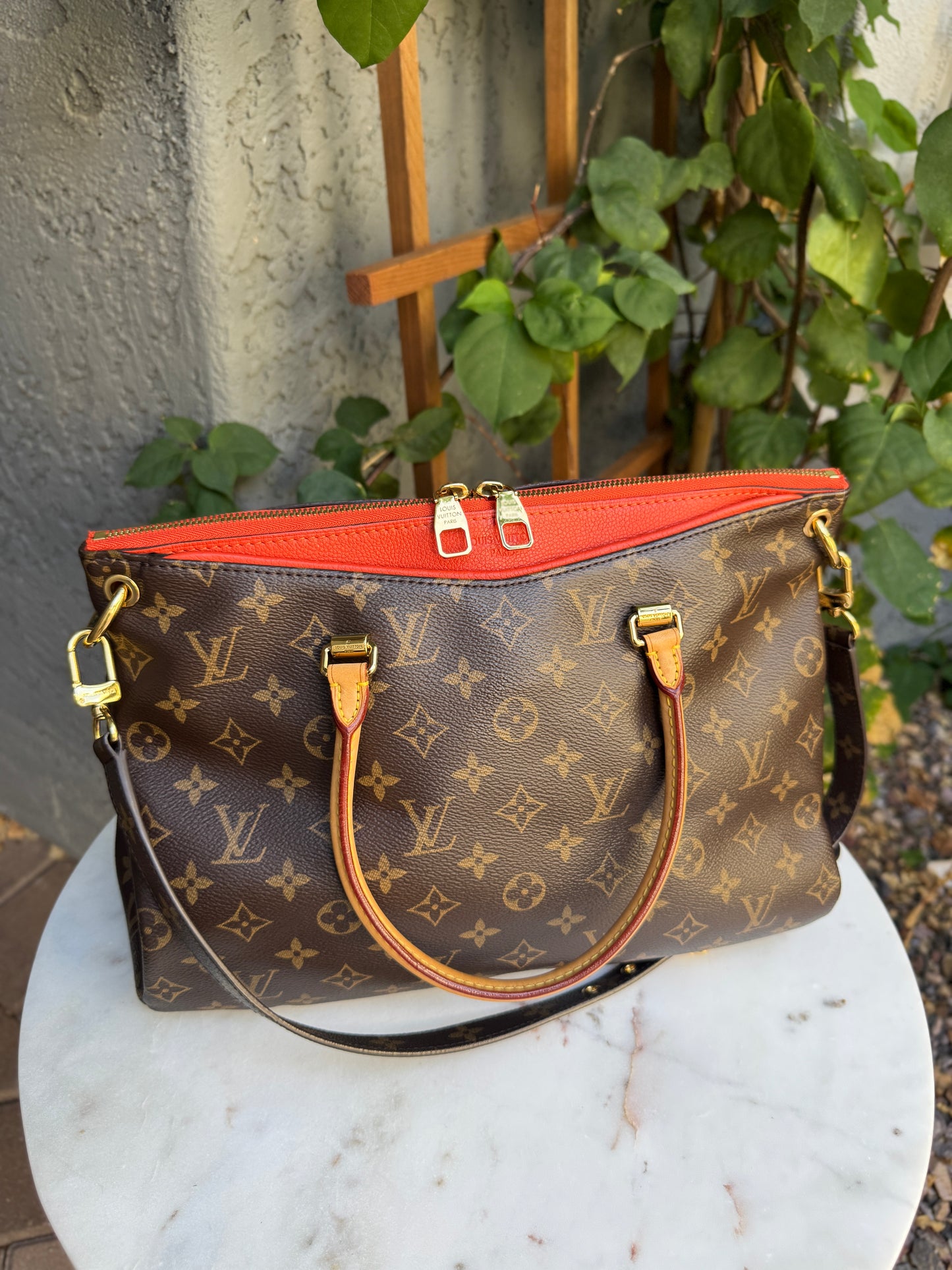 Louis Vuitton Pallas MM Monogram Shoulder Bag